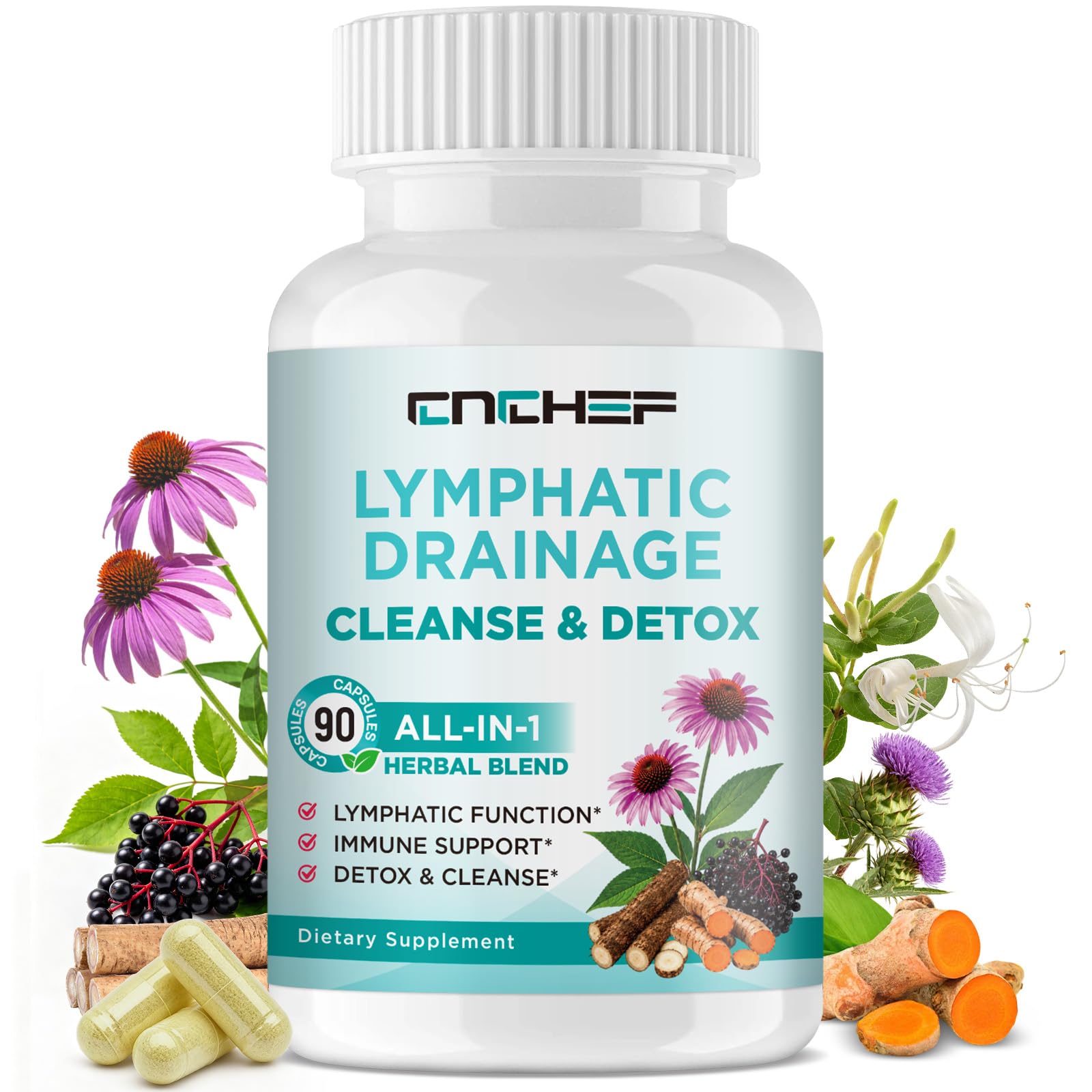 CNCHEF Lymphatic Drainage 90 Capsules
