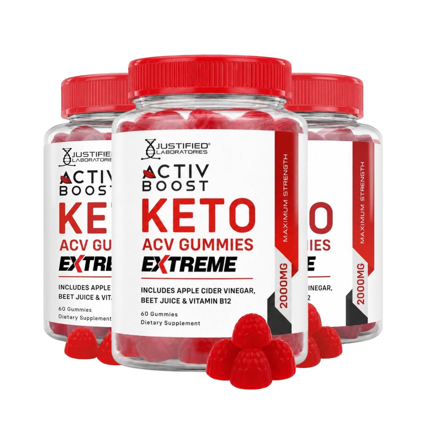 Justified Laboratories Activ Boost Keto ACV Gummies Extreme 180 Gummies