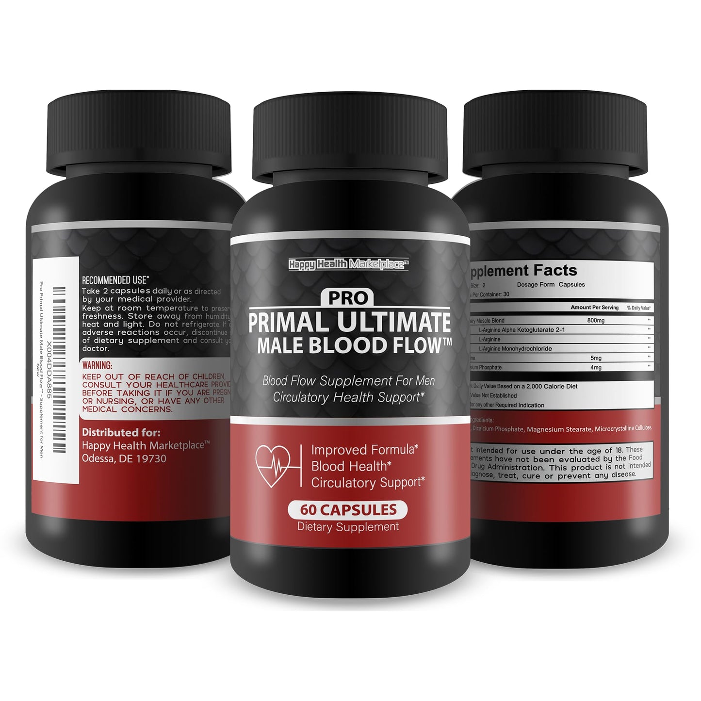 Happy Health Marketplace Pro Primal Ultimate Male Blood Flow 60 Capsules