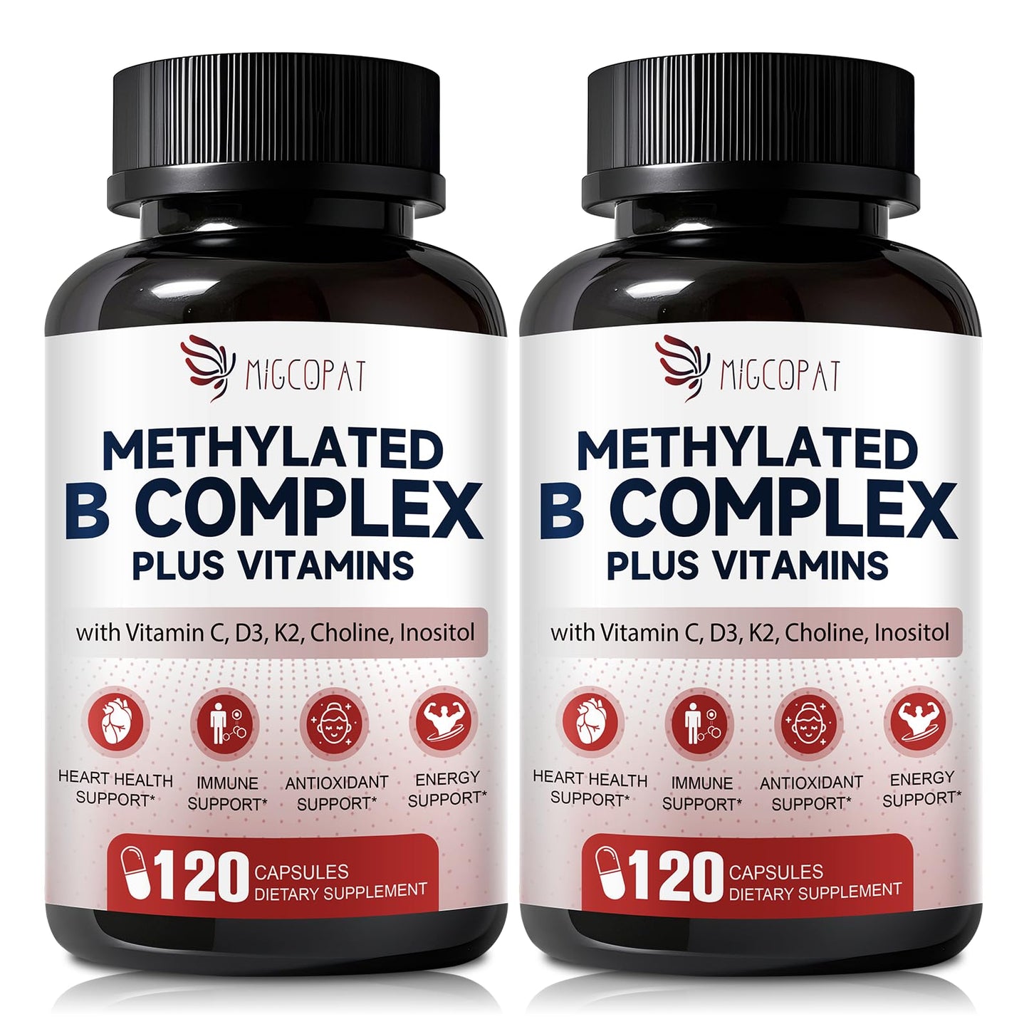Migcopat 17-in-1 Methylated B Complex Capsules, 240 Count