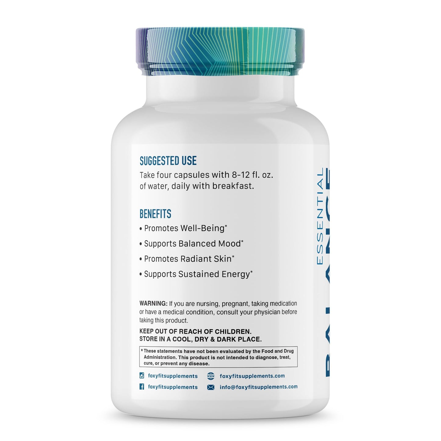 FoxyFit Essential Balance Hormonal Support and Vitamin Supplement for Women 120 Capsules