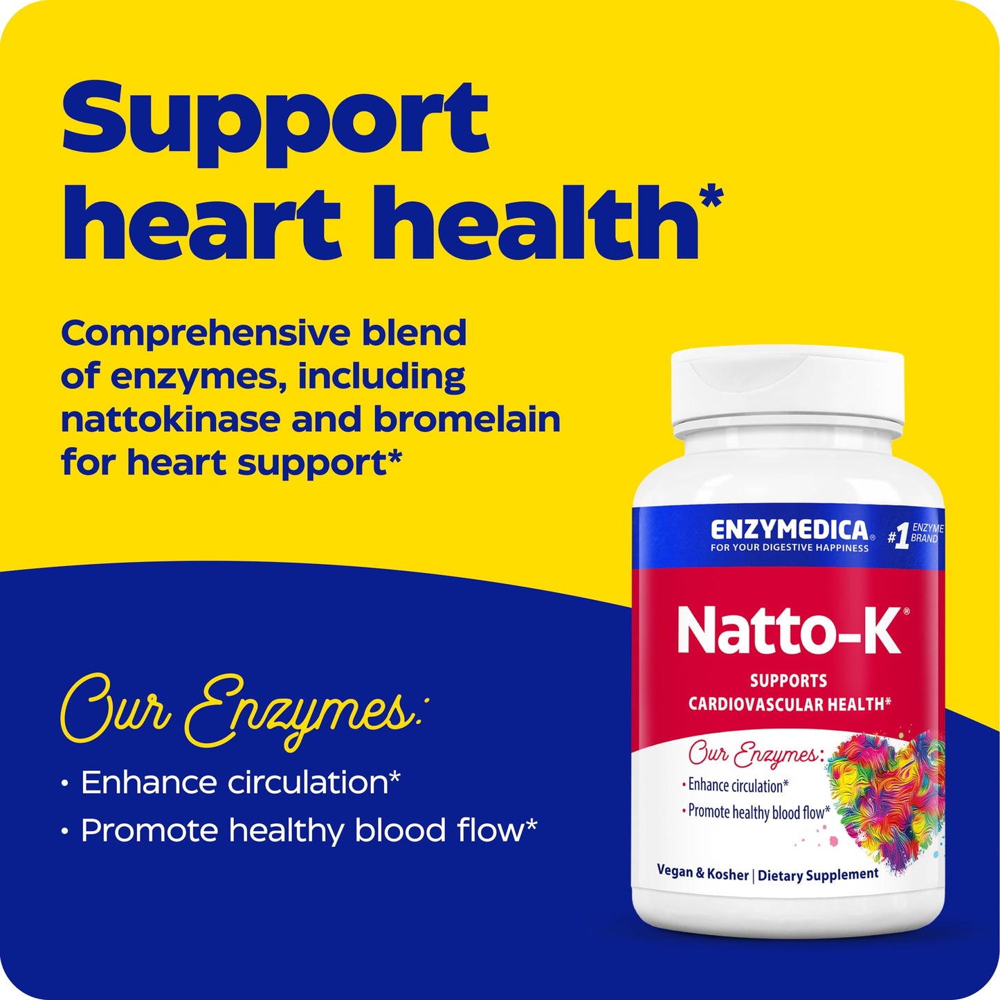Enzymedica Natto-K Capsules 30 Count
