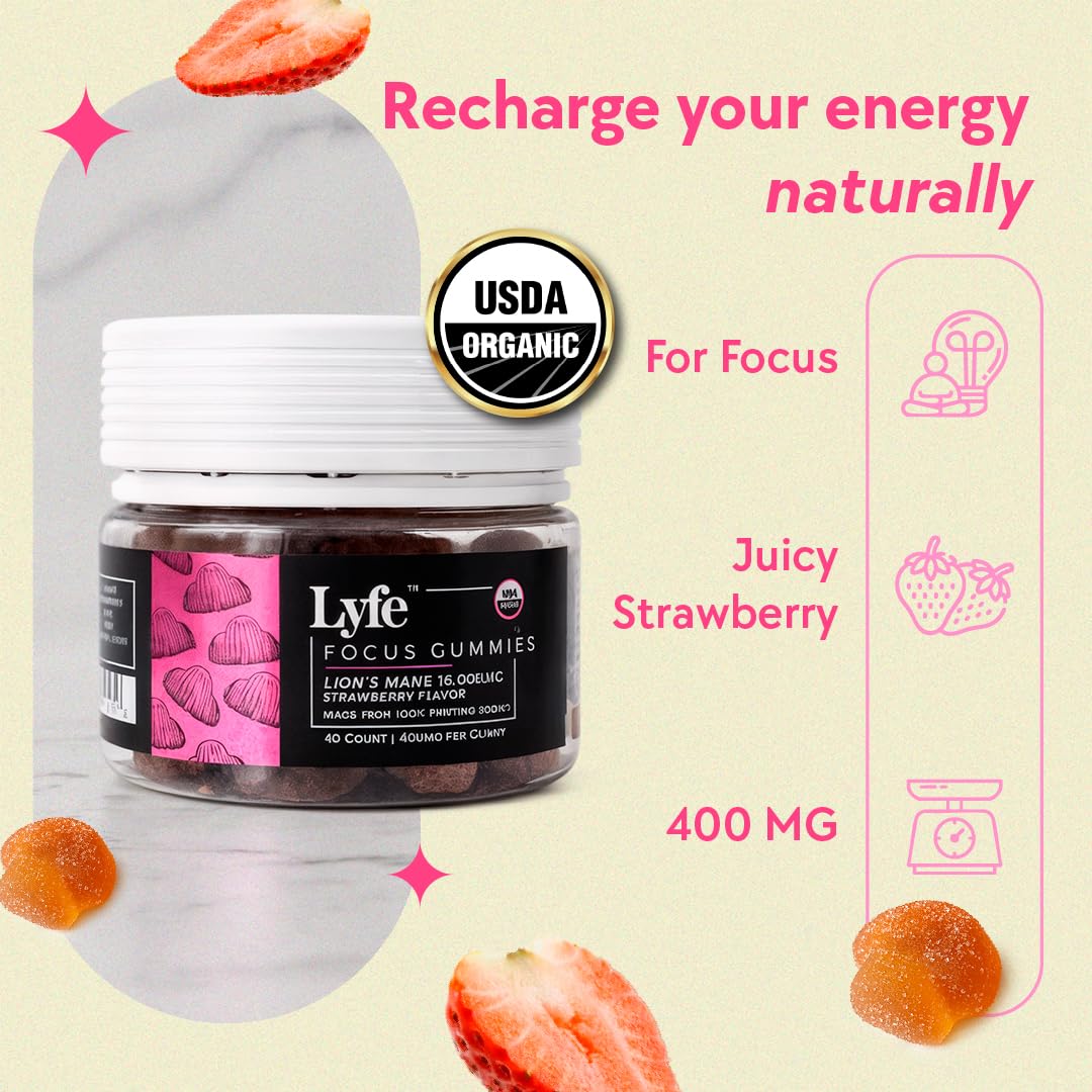 LYFE Functional Mushroom Gummies 40 Count