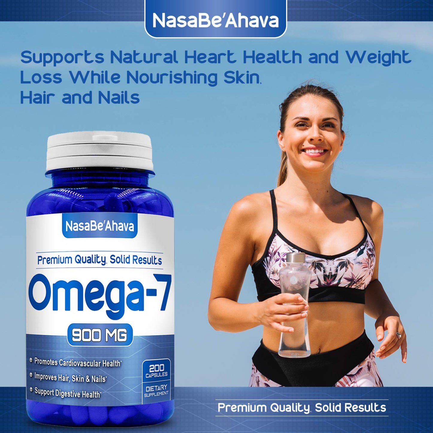 NasaBeahava Pure Omega 7 Fatty Acids 200 Capsules