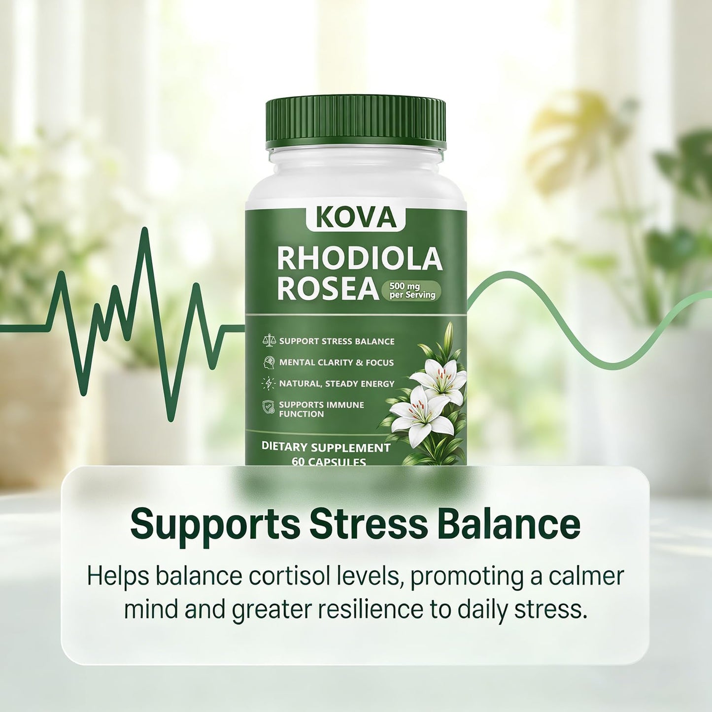 wuliao KOVA Rhodiola Rosea Capsules, 60 Capsules