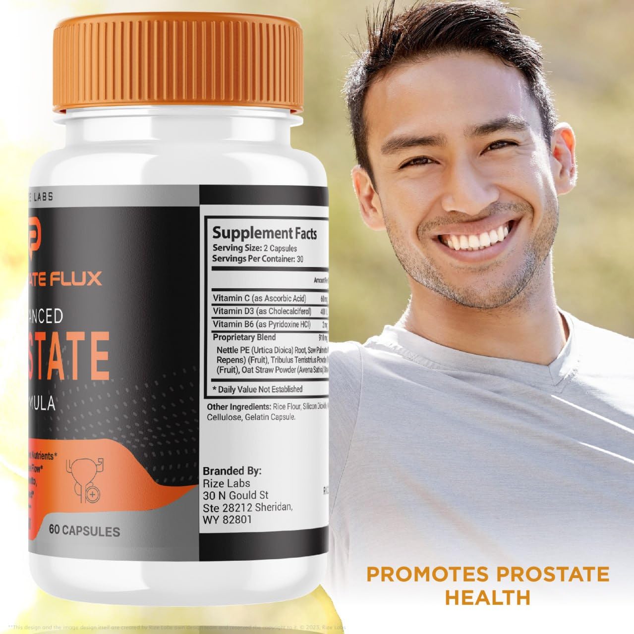 Rize Labs ProstateFlux Capsules, 60 Count