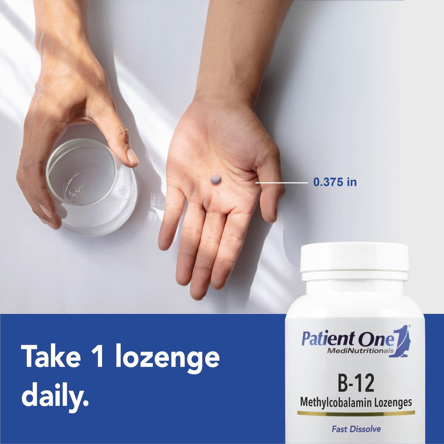 Patient One Vitamin B12 2000mcg Methylcobalamin Tablet, 120 Count