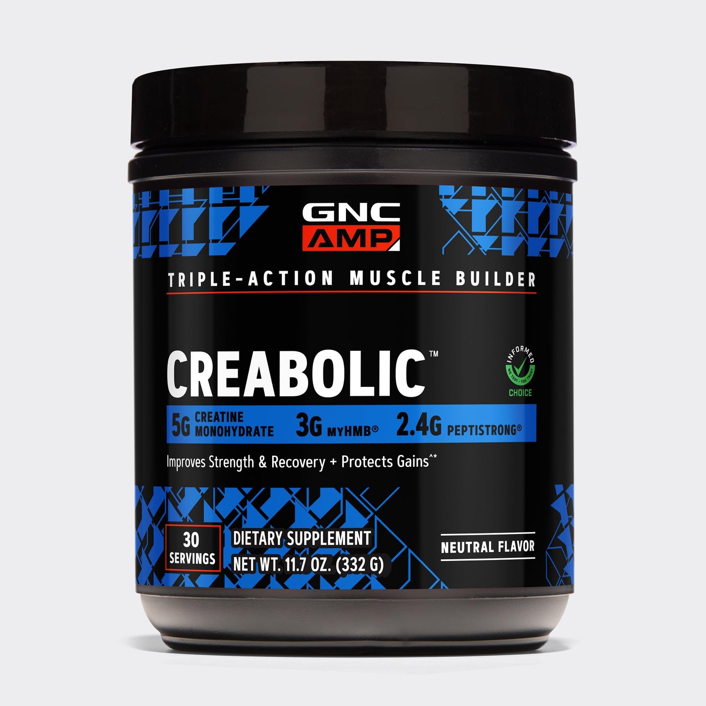 GNC AMP Creabolic Creatine Monohydrate Powder 11.7 Ounce
