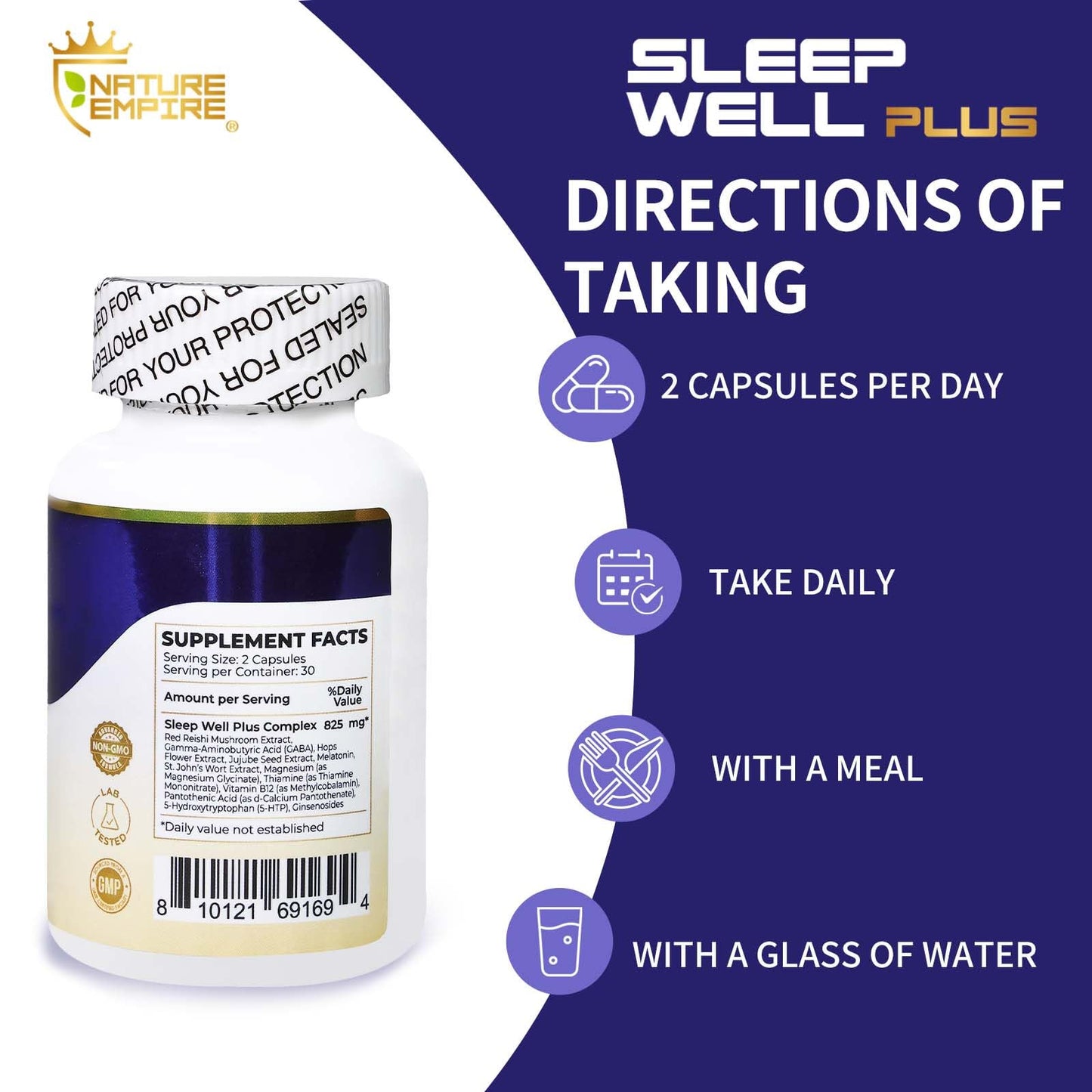 NATUREMPIRE Melatonin Sleep Capsules 60 Capsules