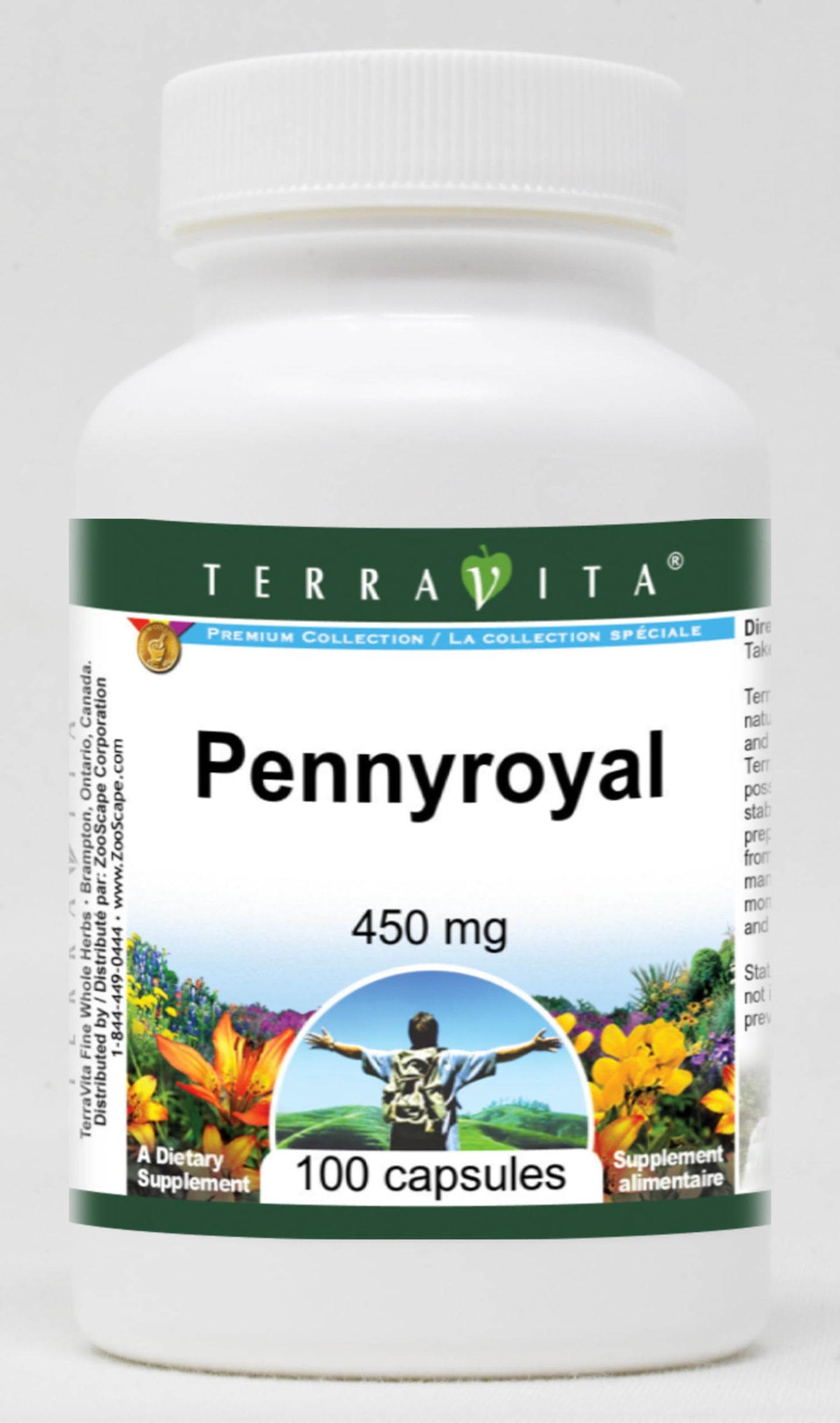 Terravita Pennyroyal 450 mg Capsules, 100 Capsules