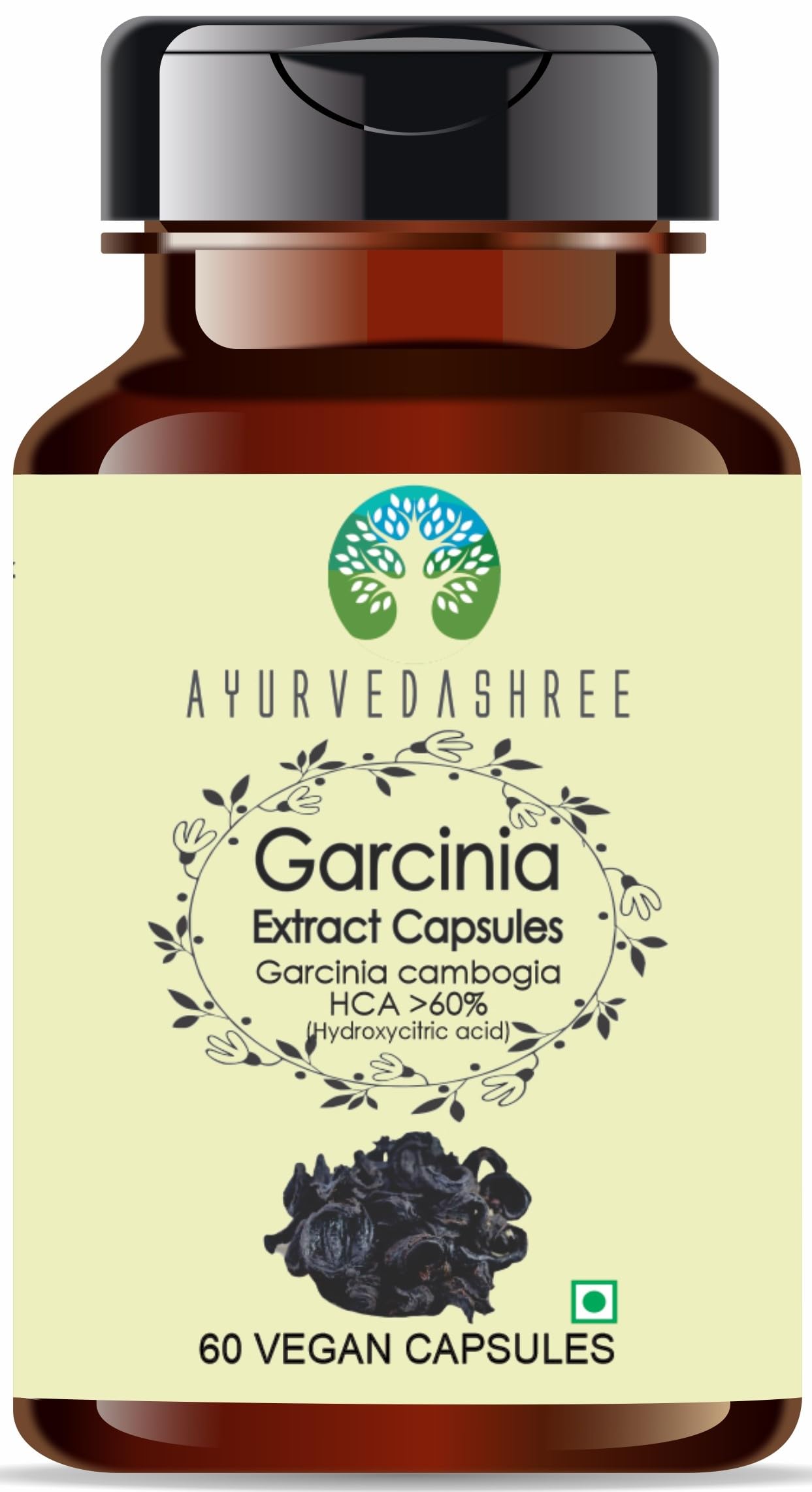 AYURVEDASHREE Garcinia Extract 500mg Capsules 60 Count