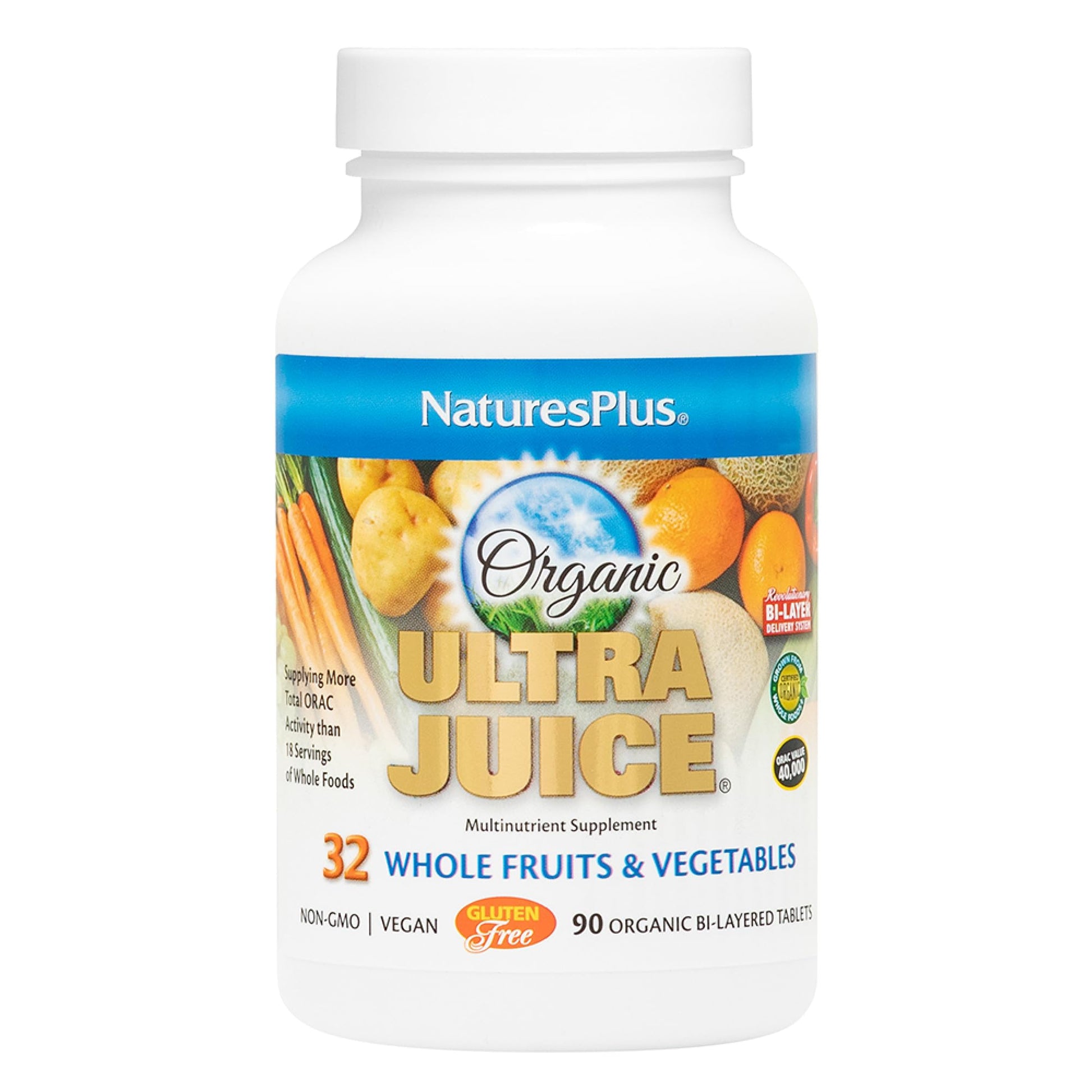 NaturesPlus Ultra Juice Multivitamin Bi-Layered Tablets 90 Tablets