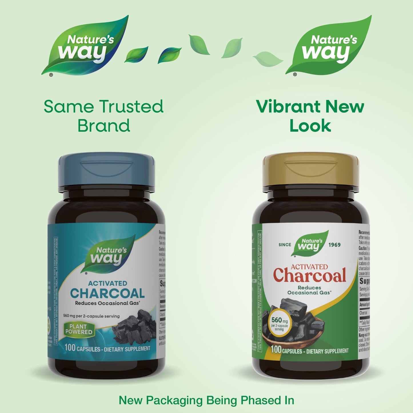 Nature's Way Activated Charcoal Supplement Capsules 100