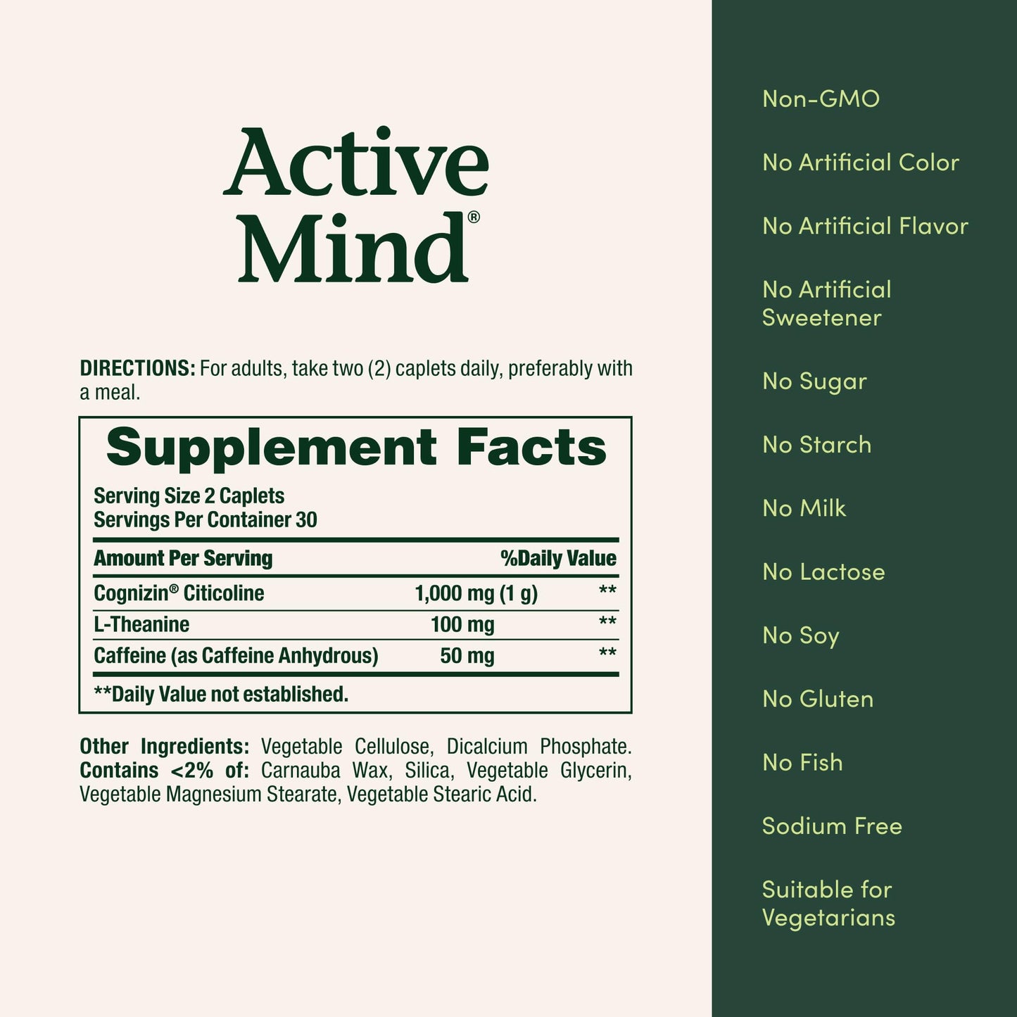 Nature's Bounty Active Mind Caplets 60