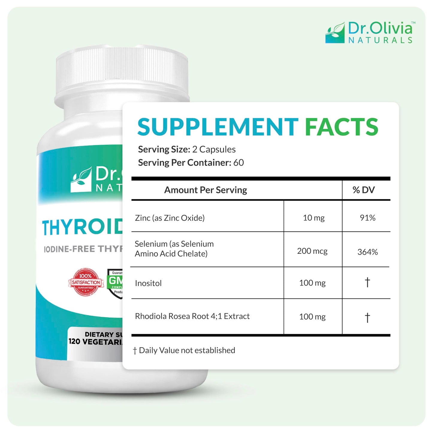 Dr. Olivia Naturals Thyroid Shield Capsules 120 Count