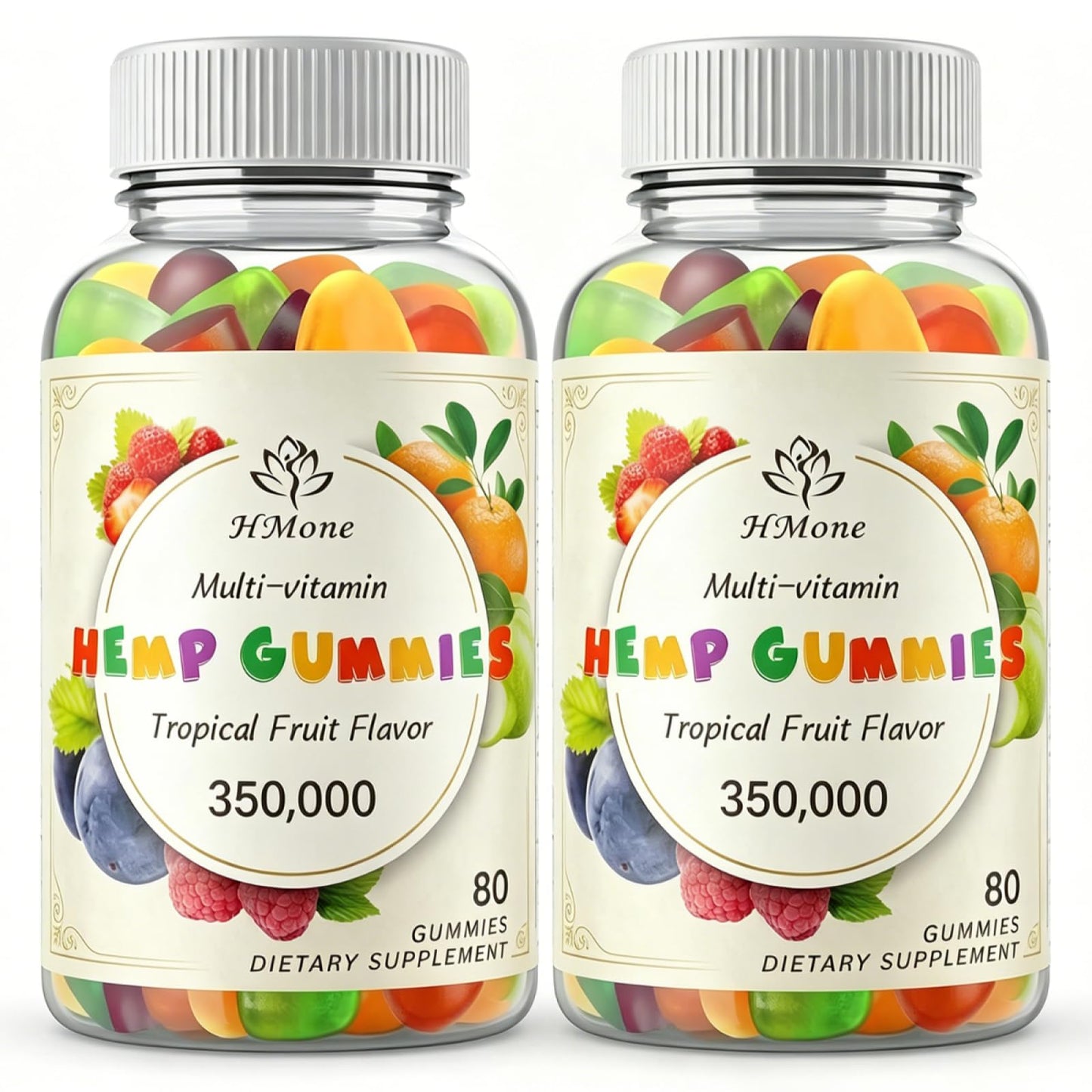 HMone Hemp Gummies for Pain, Sleep, Anxiety 160 Gummies