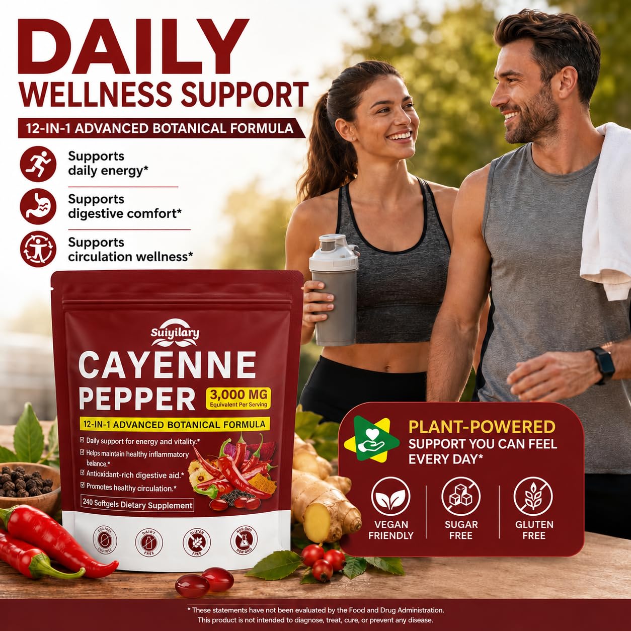 Suiyilary Cayenne Pepper Softgels 300 Count
