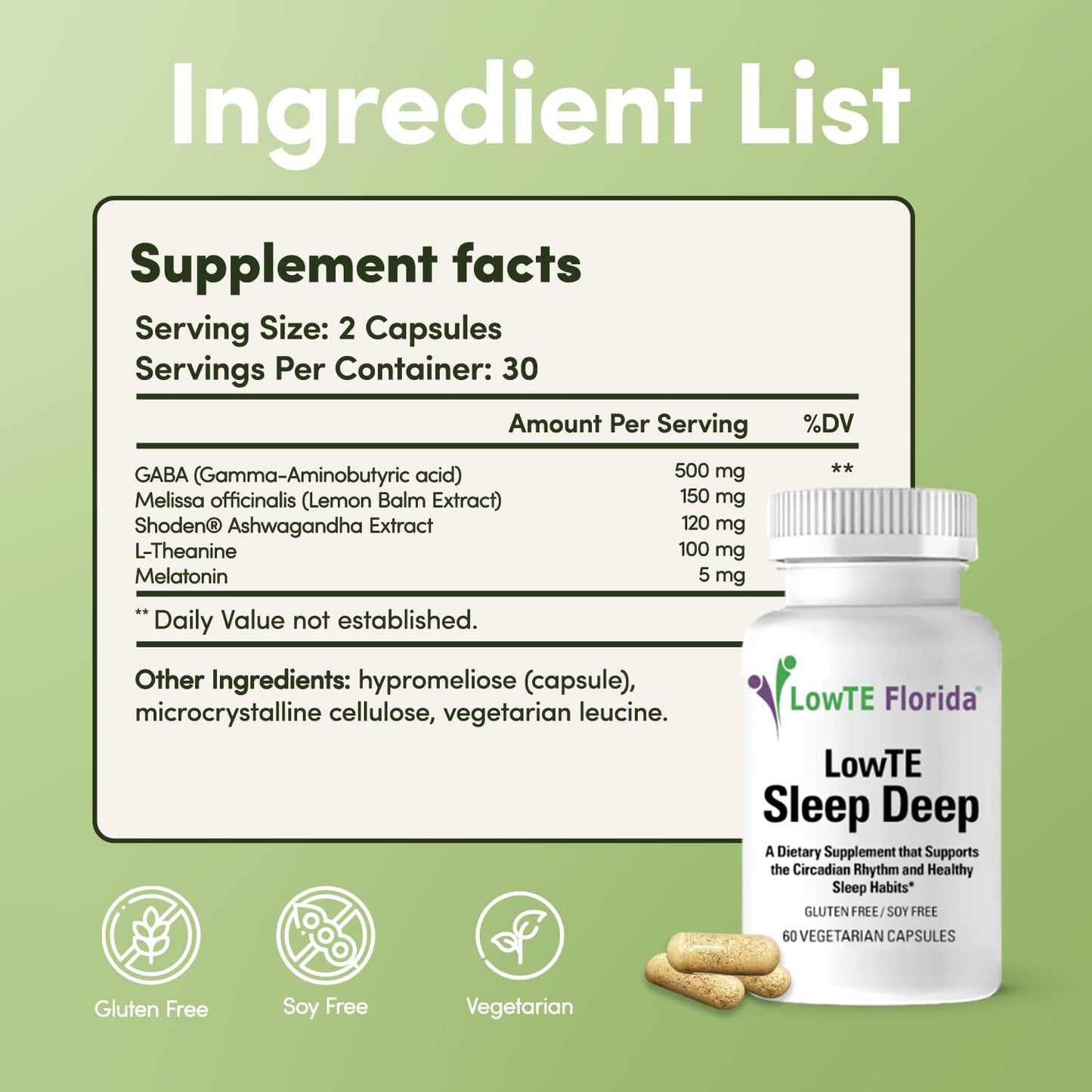 LowTE Florida Sleep Deep Capsules 60 Count