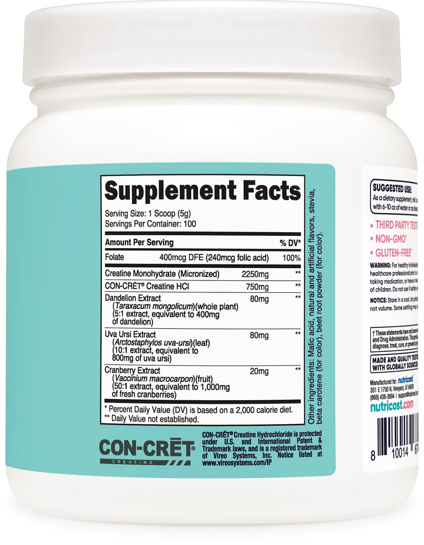 Nutricost Creatine Monohydrate Powder 18.3