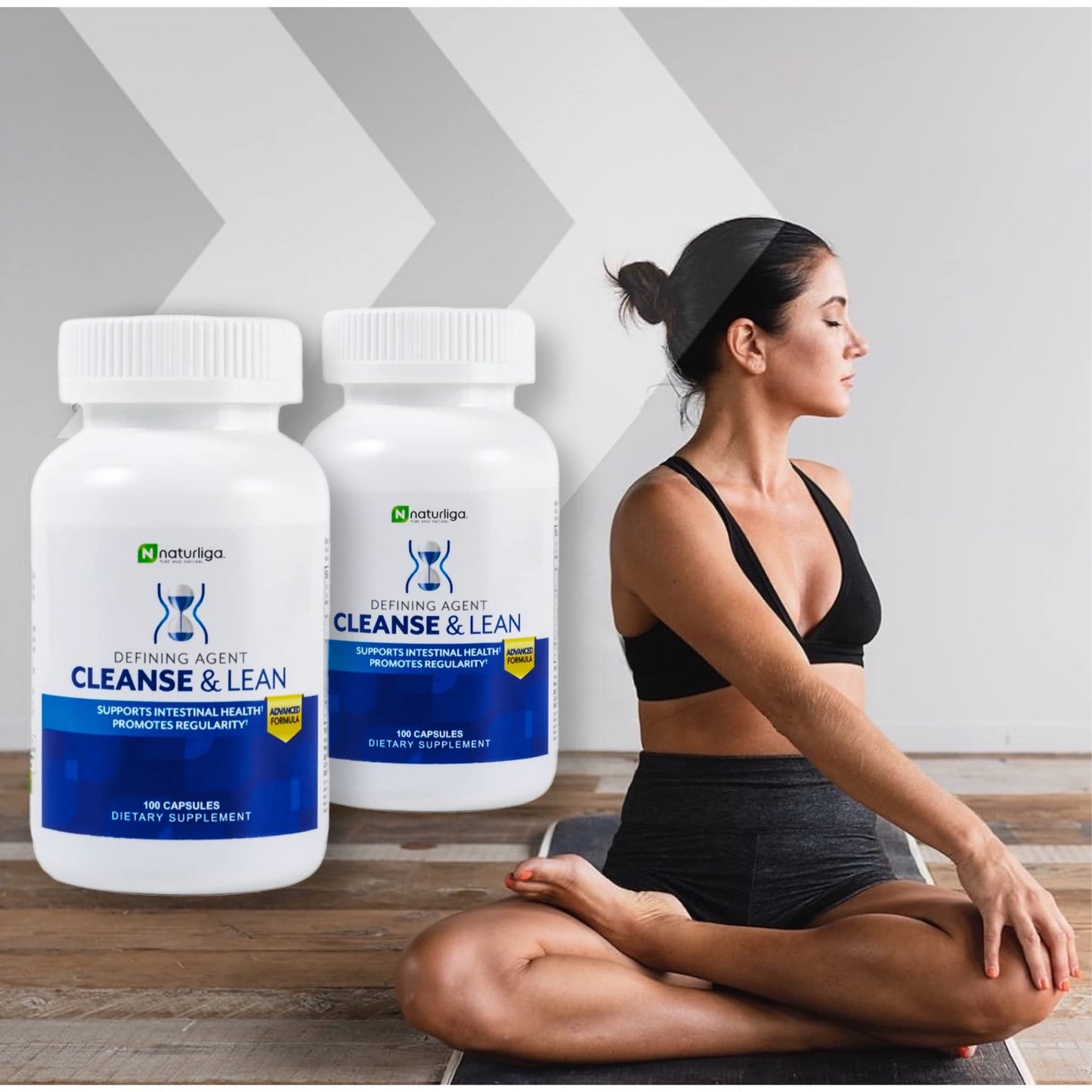 Max Muscle Naturaliga Cleanse and Lean Defining Agent Herbal Cleanse for Regularity with Natural Detoxifying Ingredients for Gut Health Colon Detox and Bloating, 200 Capsules