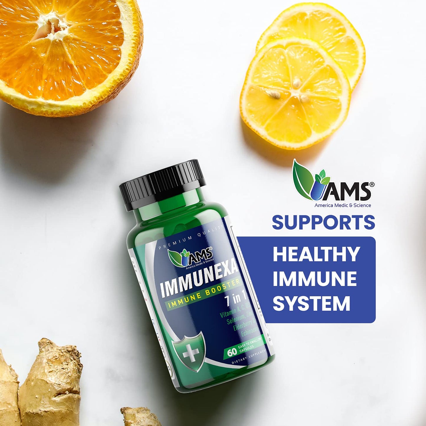 America Medic & Science Immunexa 7 in 1 Immune Support Booster 60 Capsules