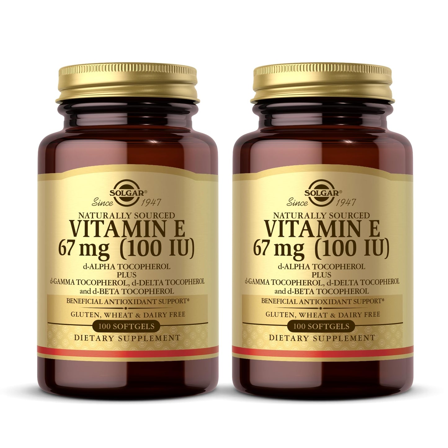 Solgar Vitamin E Softgels 67 mg (100 IU) - 200 Softgels