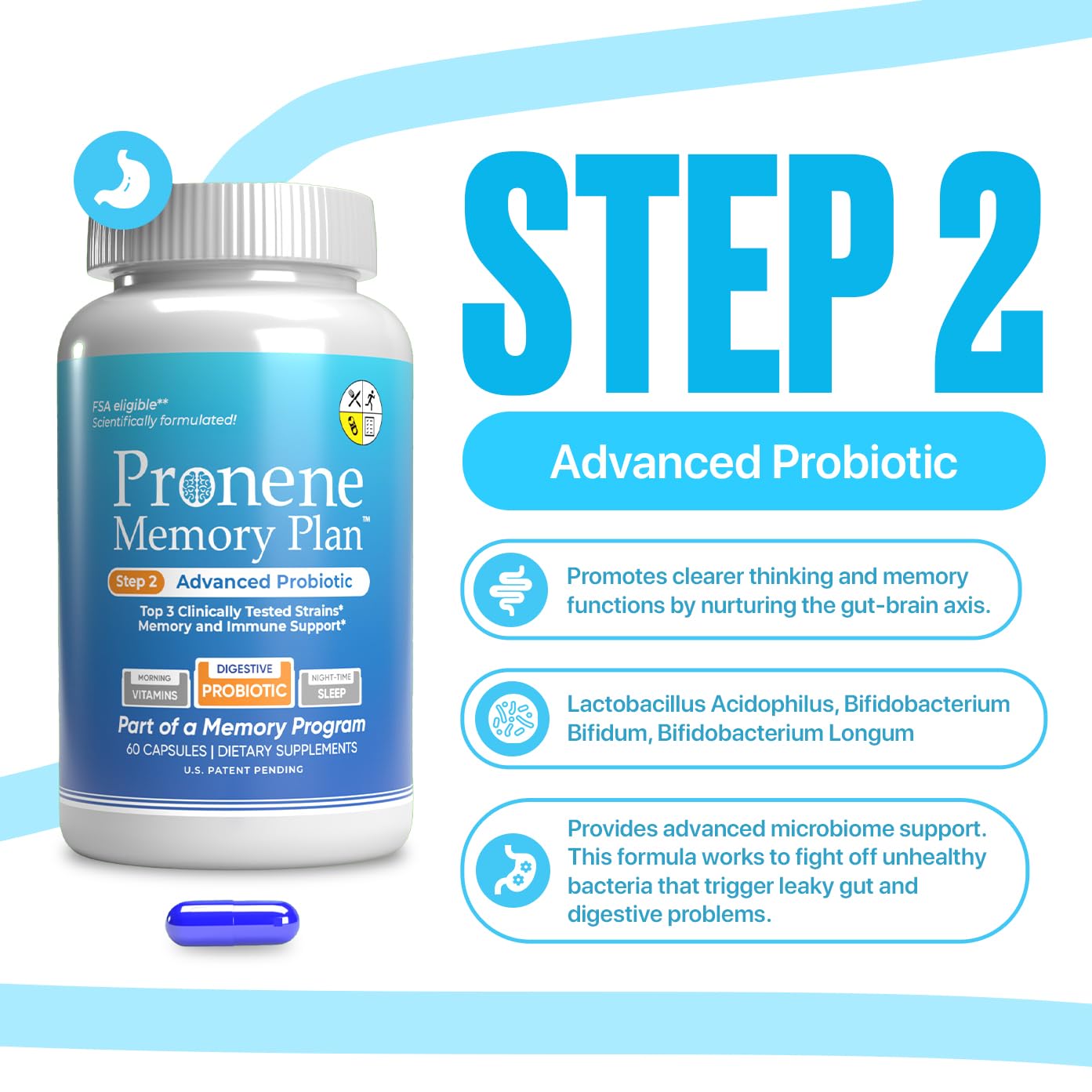 Pronene Memory Plan Morning Brain Multivitamin Capsules, 180 Count