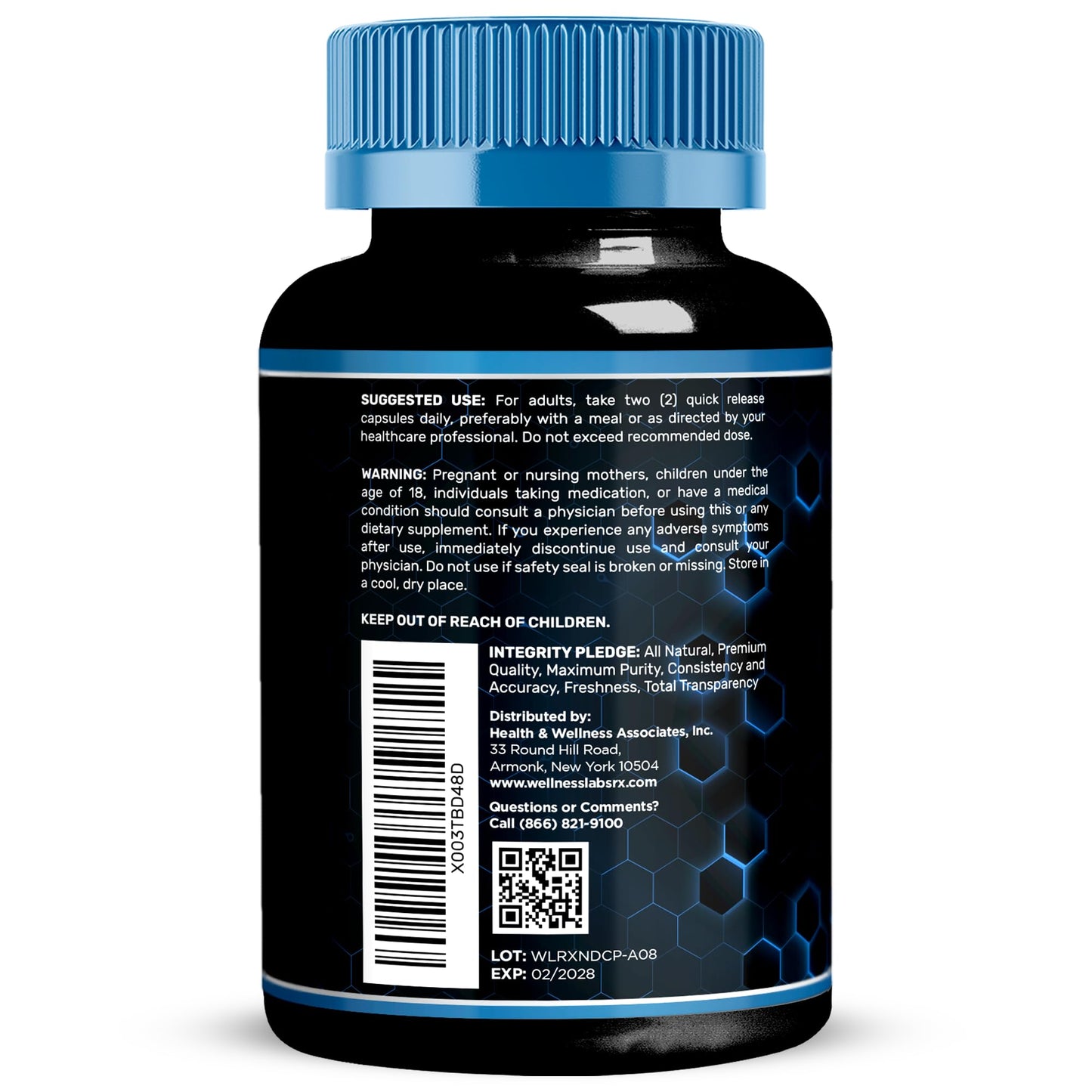 WELLNESS LABSRX Liposomal NAD Resveratrol Supplement Capsules, 180 Capsules