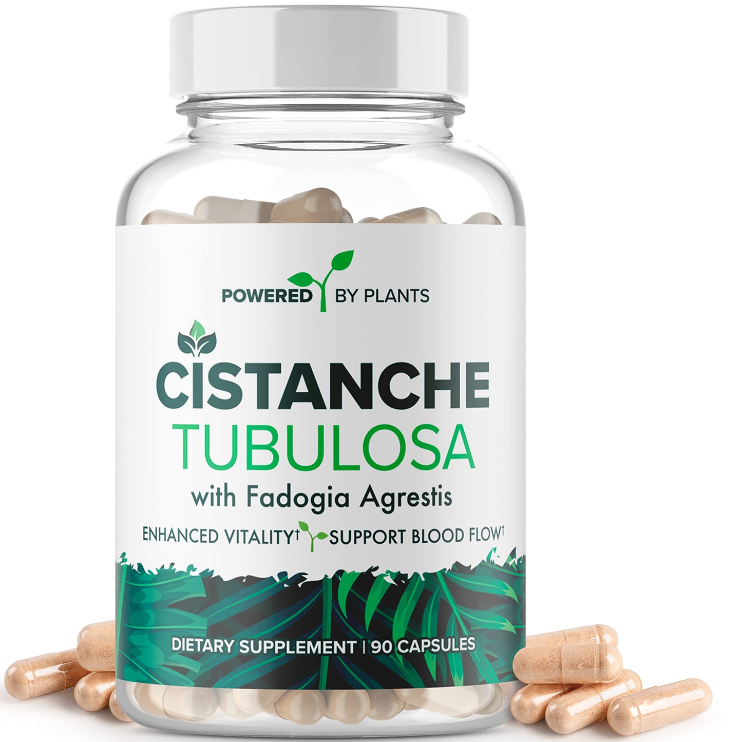 Powered X Plants Cistanche Tubulosa with Fadogia Agrestis Capsule, 90 Count