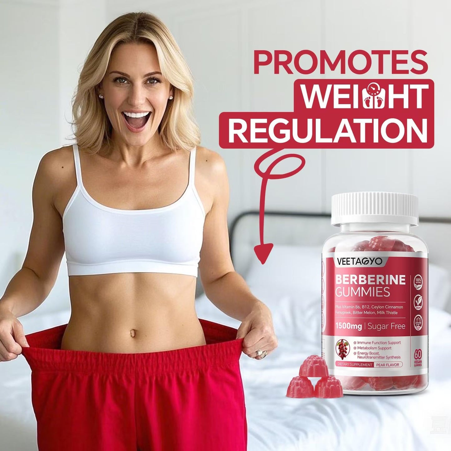 VEETAGYO Berberine Supplement Gummies 120