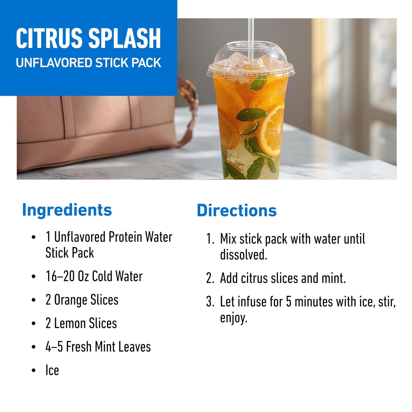 Isopure Clear Protein Stick Pack, Unflavored, 20 Count (Pack of 1)