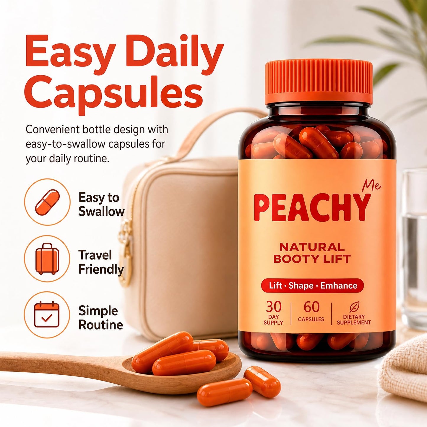 A Better You Peachy Me Curvy Support Capsules 60 Count