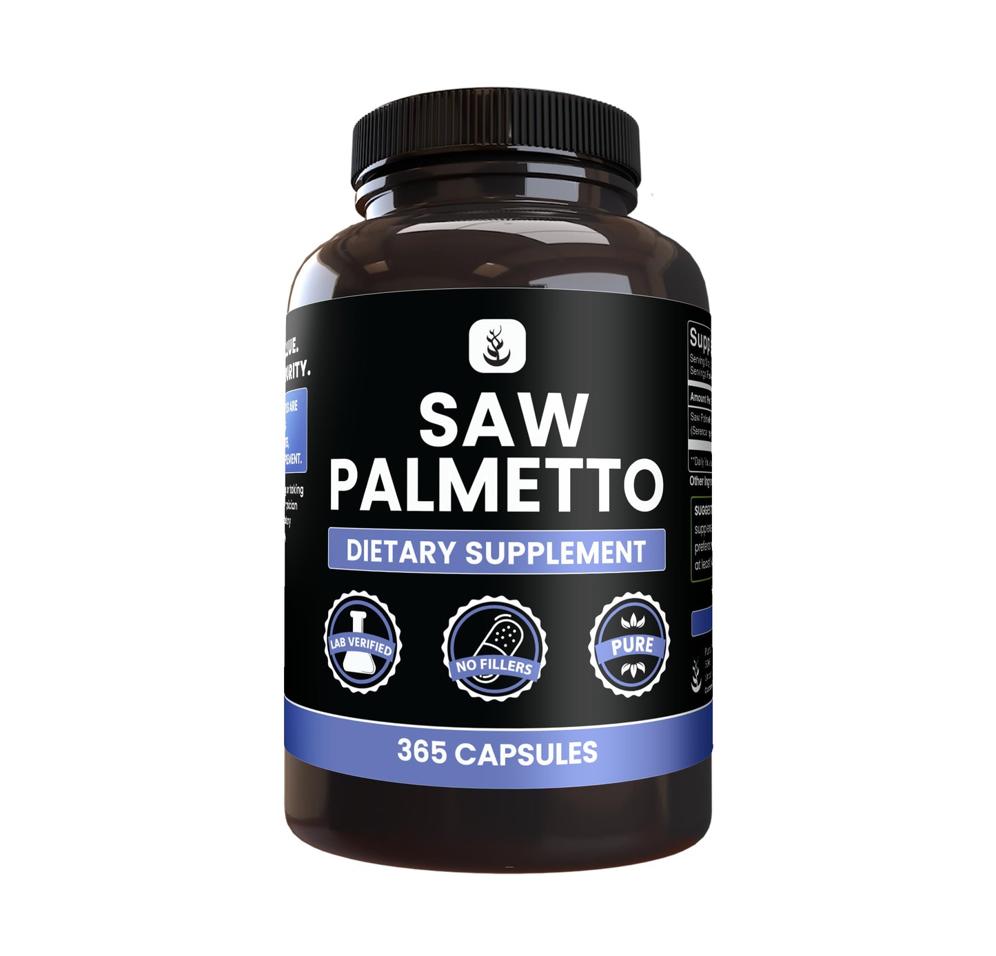 PURE ORIGINAL INGREDIENTS Saw Palmetto Capsules 365