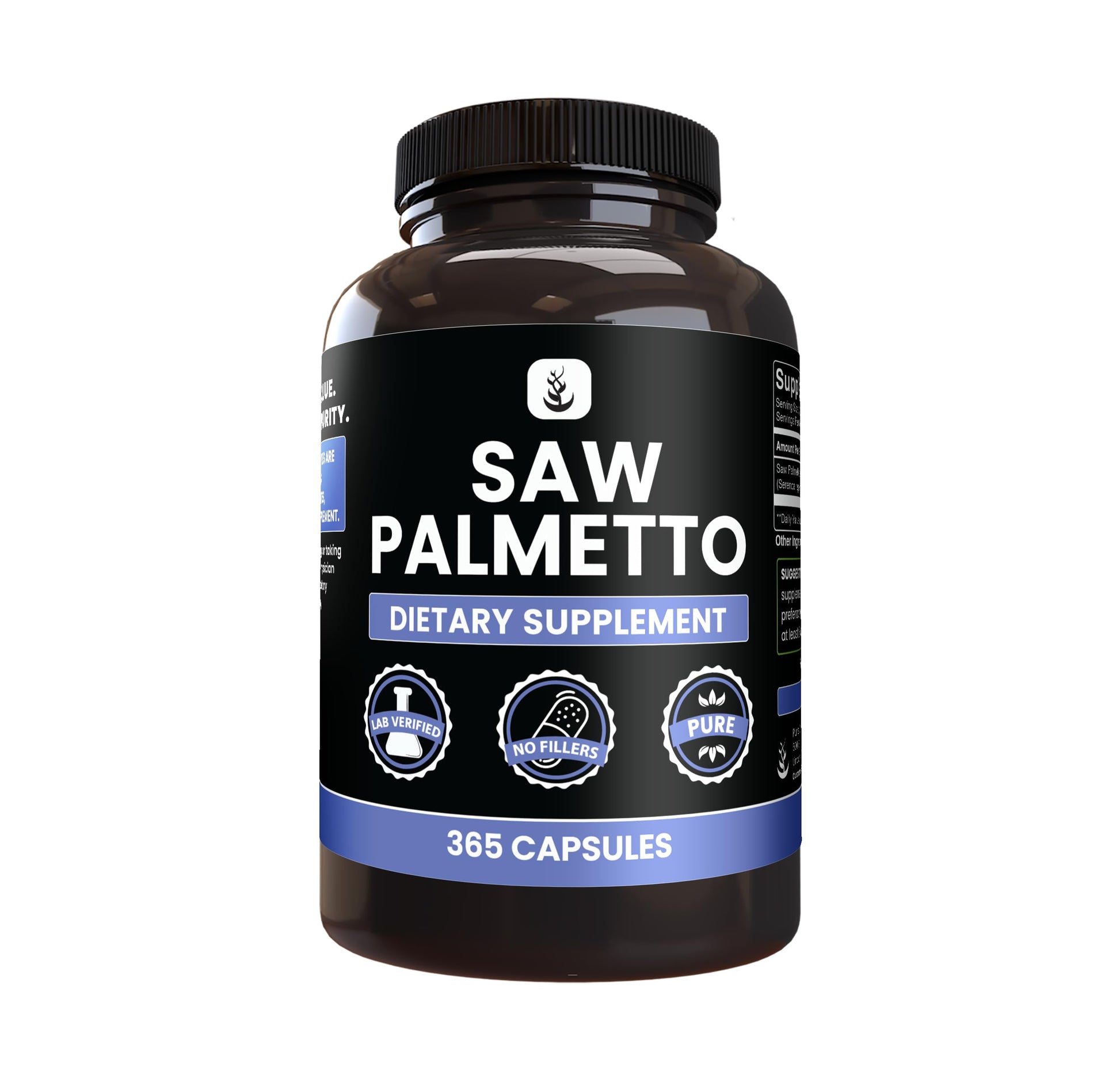 PURE ORIGINAL INGREDIENTS Saw Palmetto Capsules 365