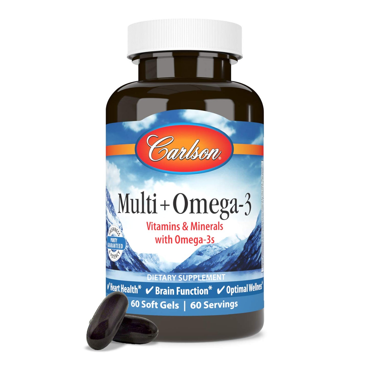 Carlson Multi + Omega-3 Fish Oil Softgels 60