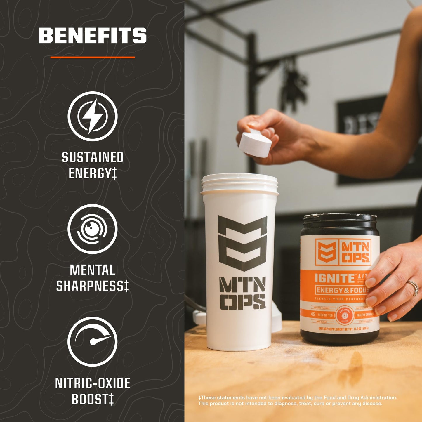 MTN OPS Ignite Lite Energy Powder 17.9 45 Servings