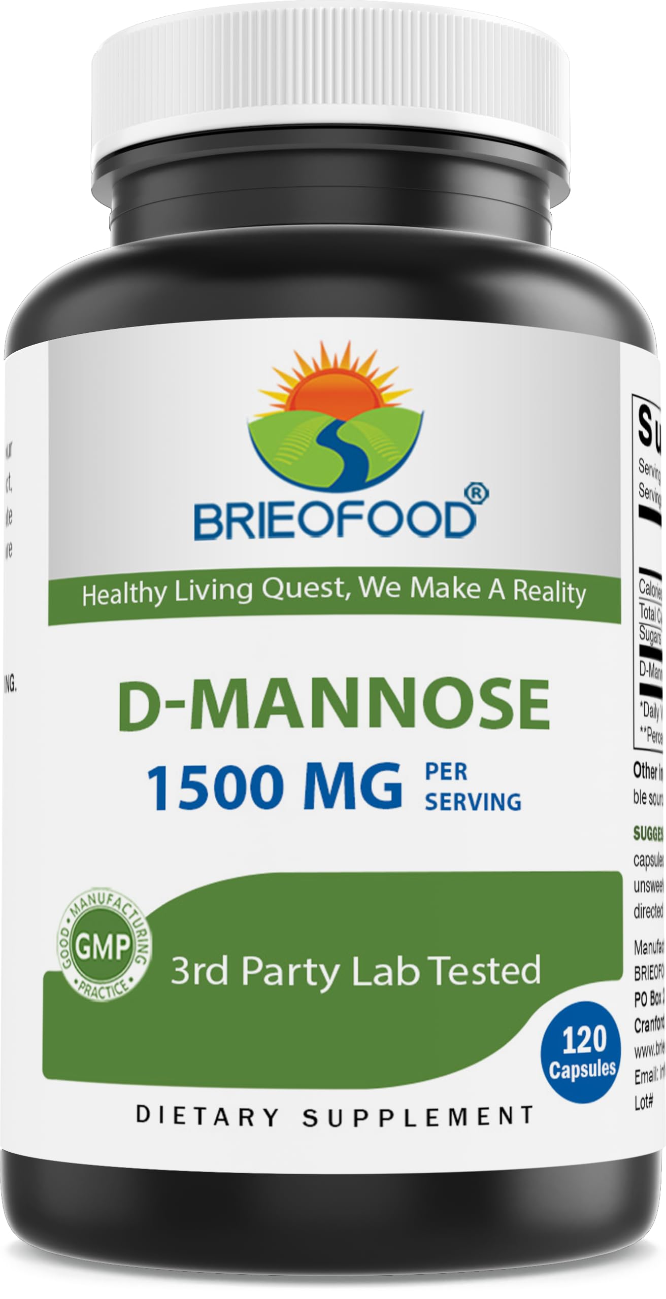 Brieofood D-Mannose Capsules 120 Capsules