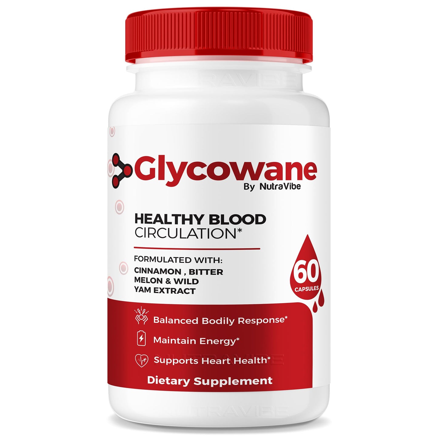 NutraVibe Glycowan Blood Support Capsules, 60 Count