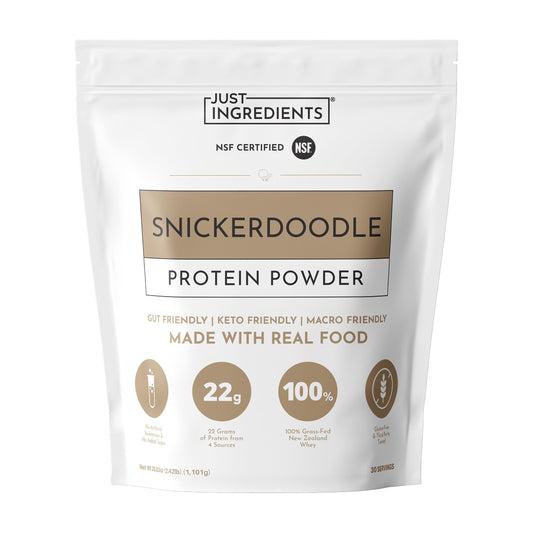 JUST INGREDIENTS Snickerdoodle Protein Powder 30 Servings