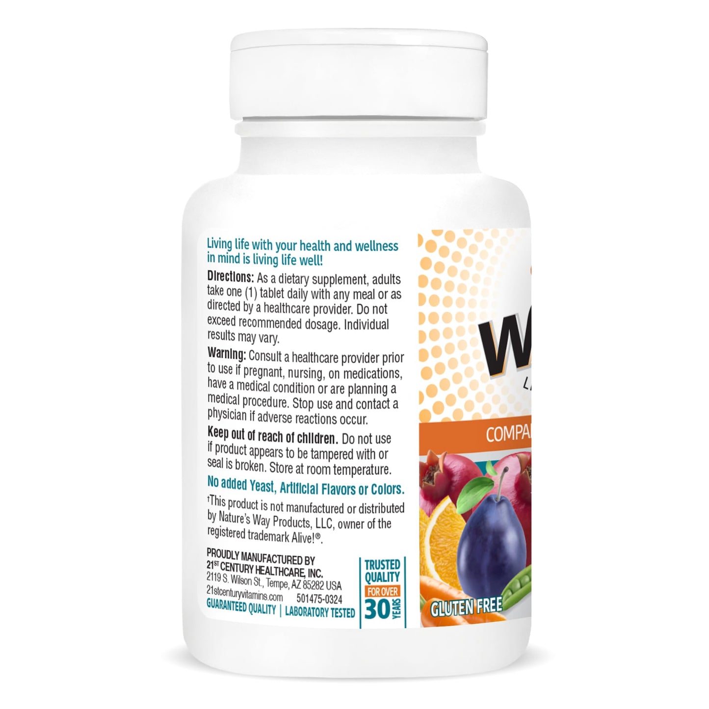 21st Century Wellify Men's 50+ Multivitamins with Minerals Tablet, 65 Count
