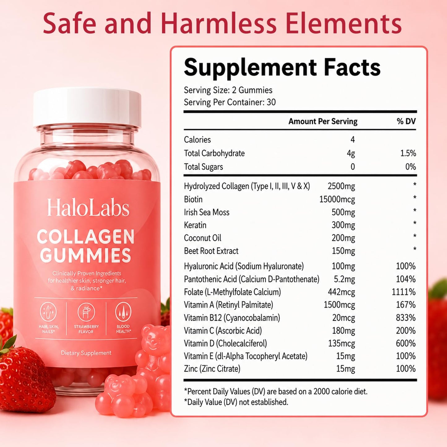 Halo Labs Collagen Gummies 60 Gummies