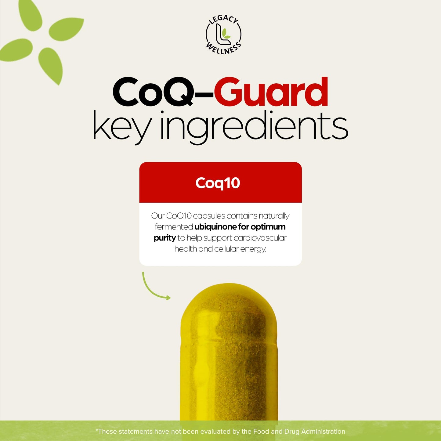 LegacyNutra CoQ-GUARD CoQ10 200mg Capsules 30