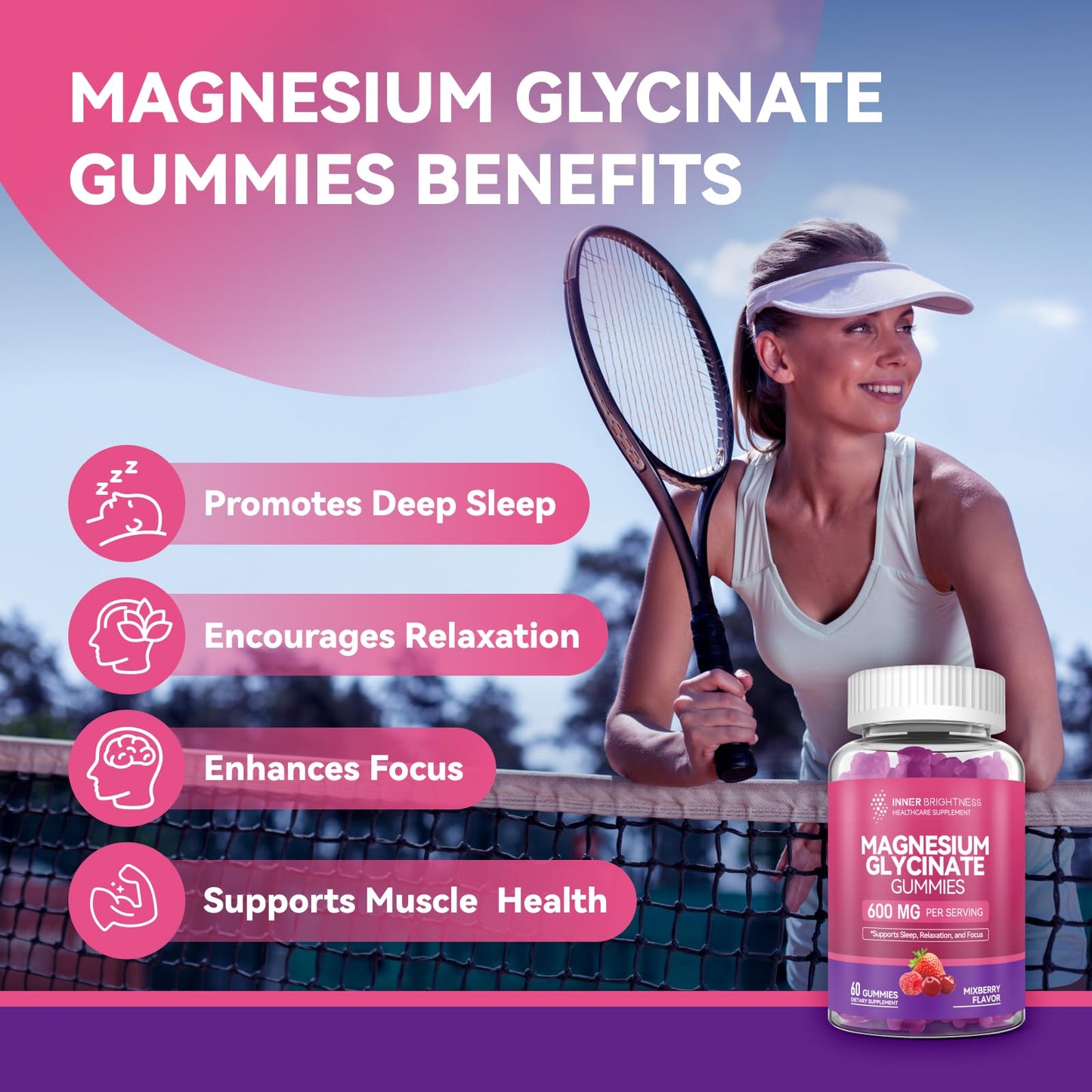 Inner Brightness Magnesium Glycinate Gummies 120 Gummies