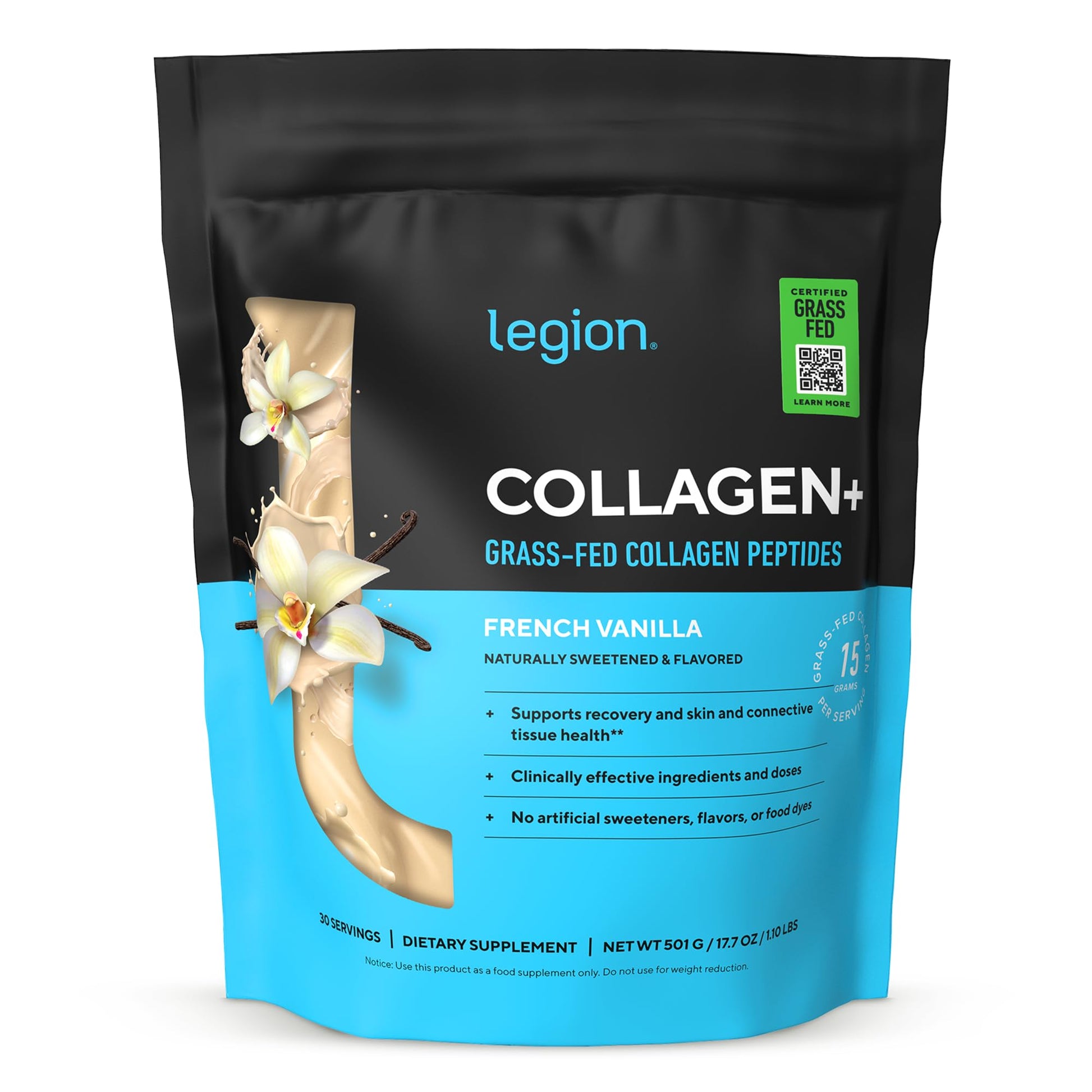 LEGION Hydrolyzed Collagen Peptides Powder 17.7 oz
