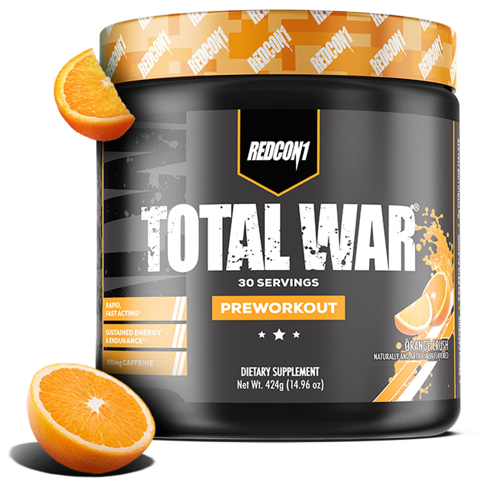 REDCON1 Total War Pre Workout Powder 14.96 Ounce Orange Crush