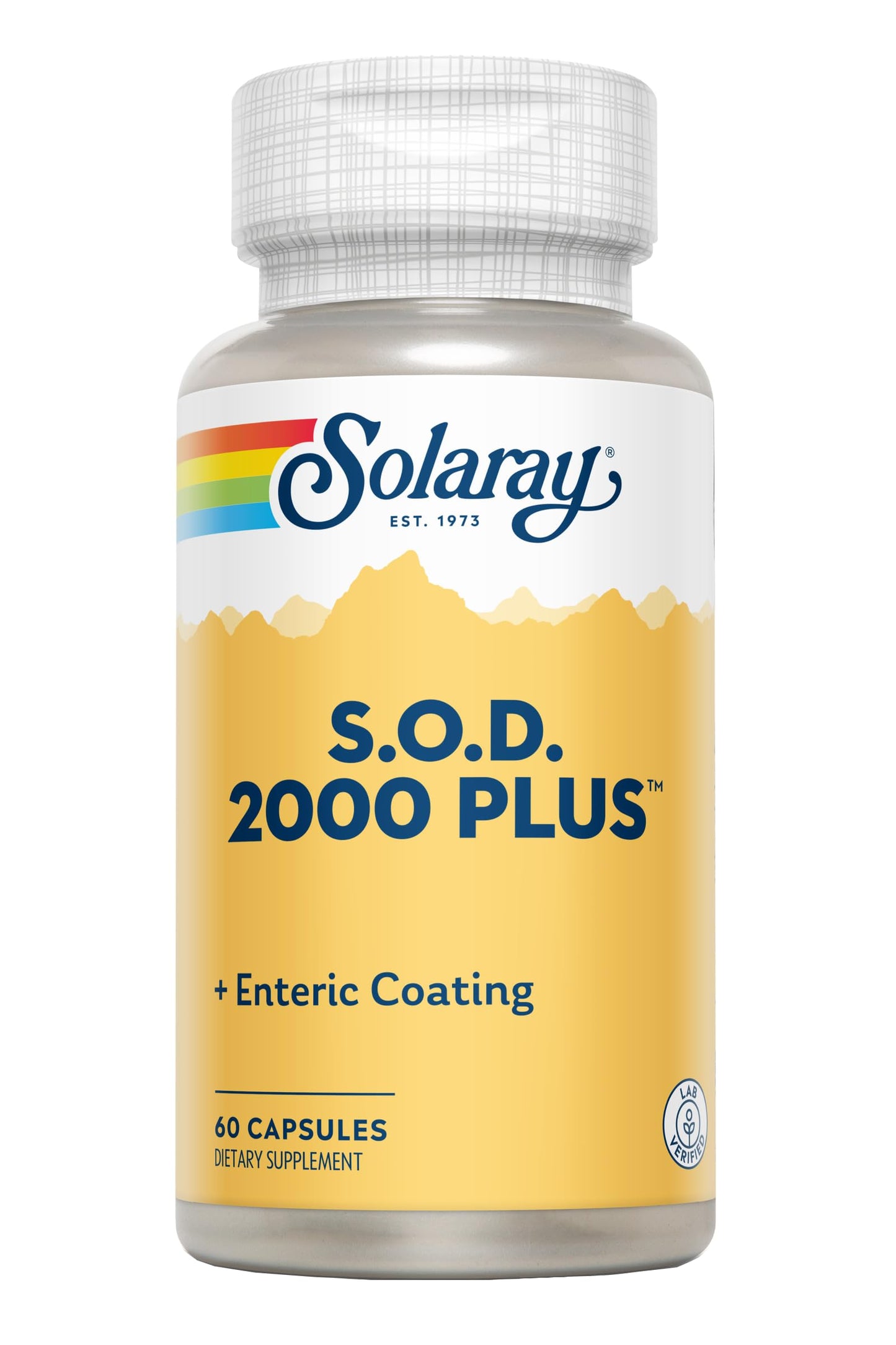 Solaray S.O.D. 2000 Plus Superoxide Dismutase (SOD) and Catalase Antioxidant Supplement Capsule, 100 Count