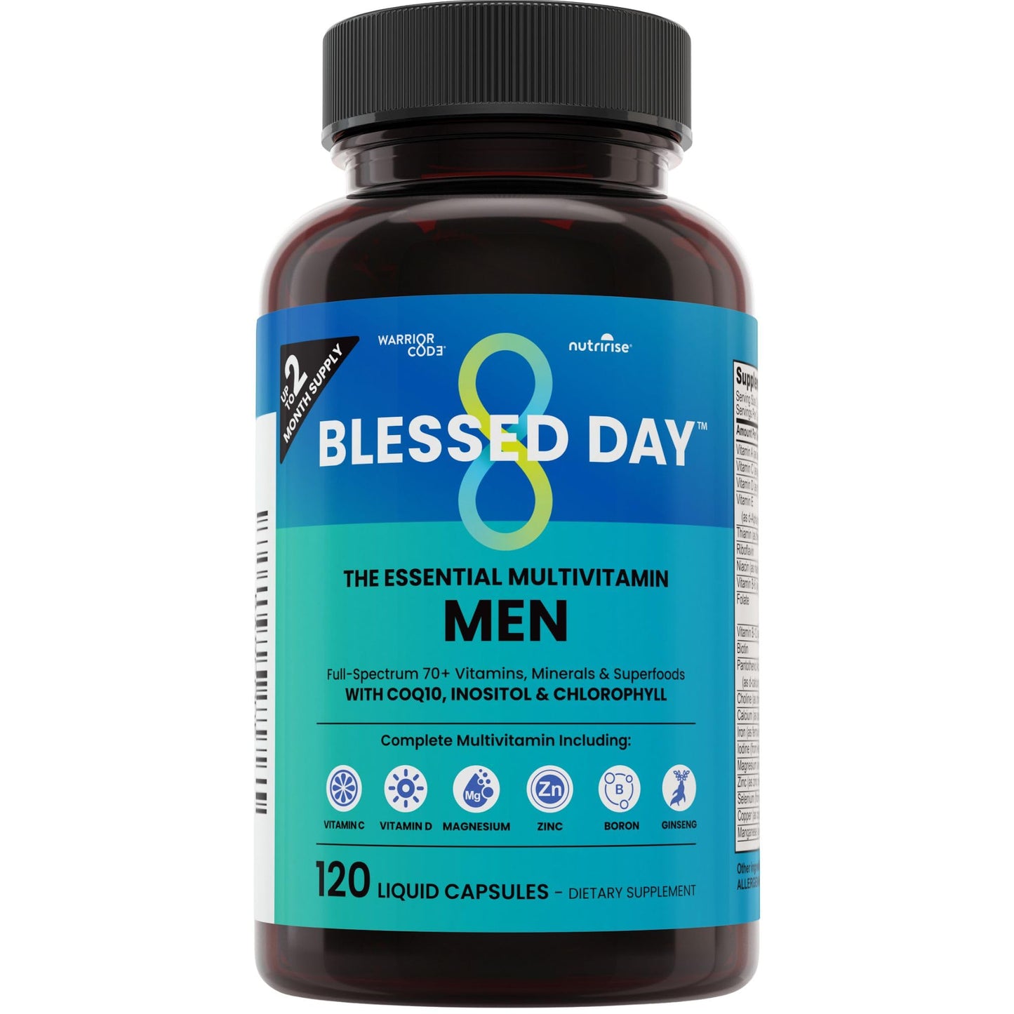 NutriRise Men's Multivitamin Capsule 120 Count