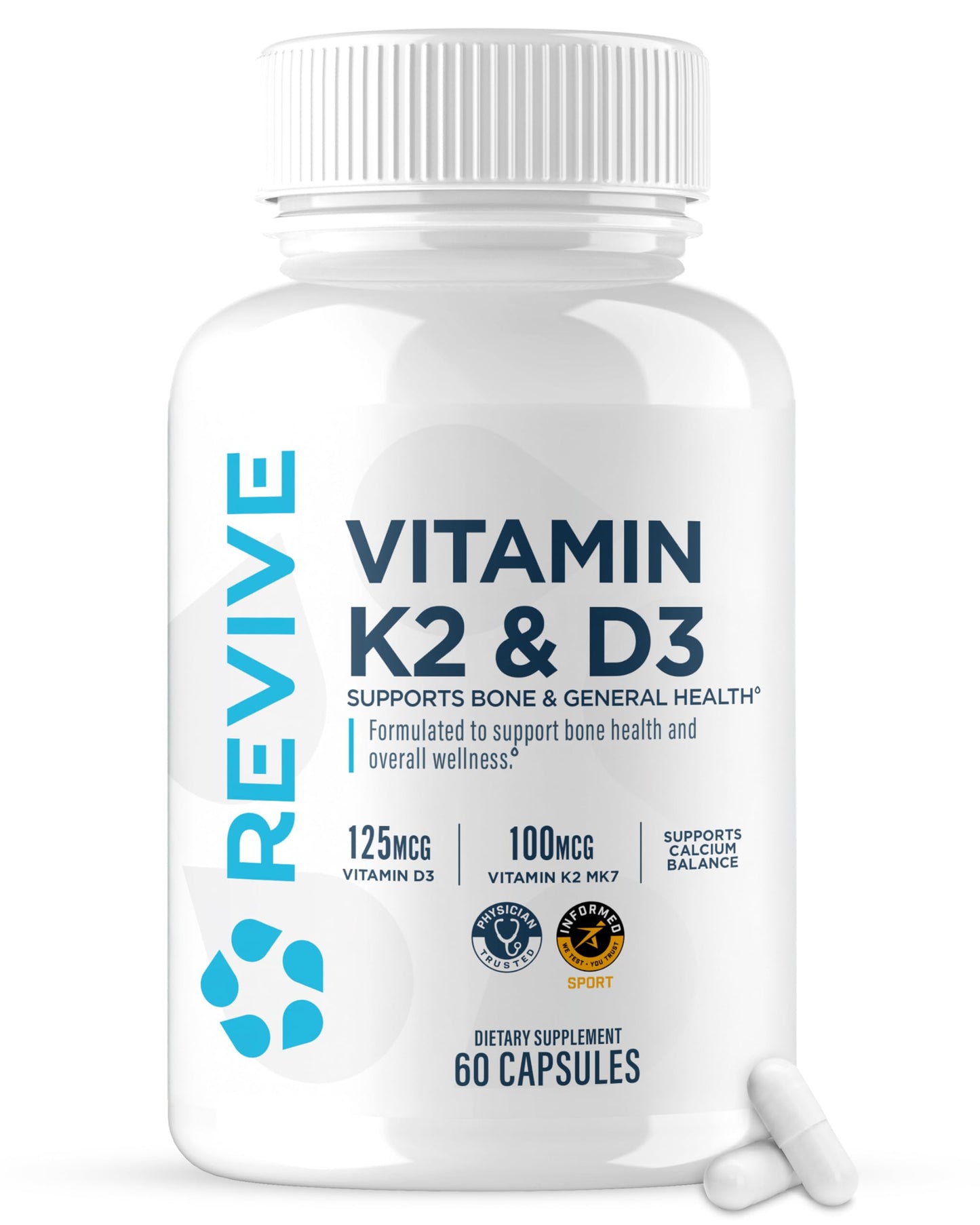 Revive Vitamin D3 & K2 Supplement Capsule, 60 Capsules