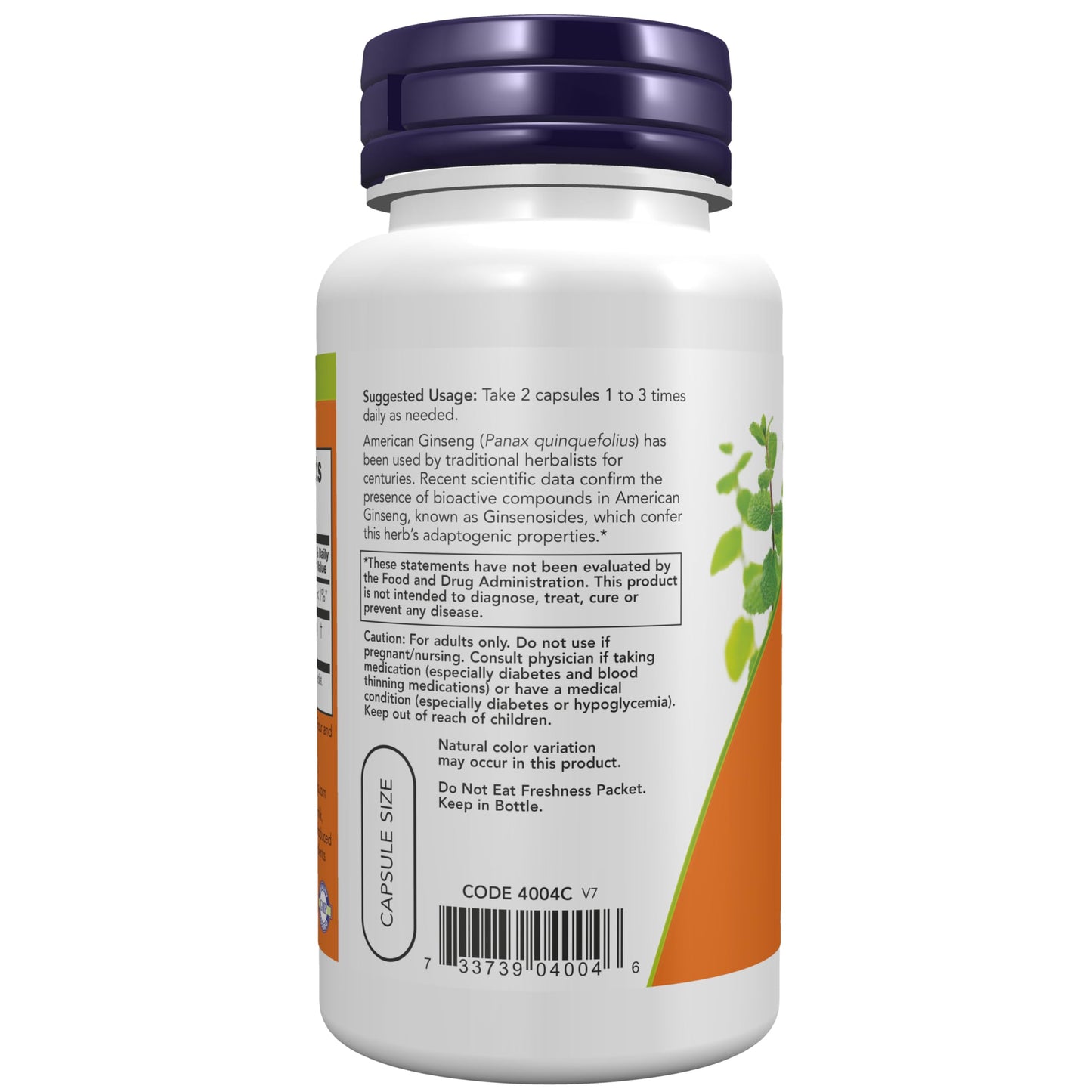 NOW Foods American Ginseng Capsules 300 Count