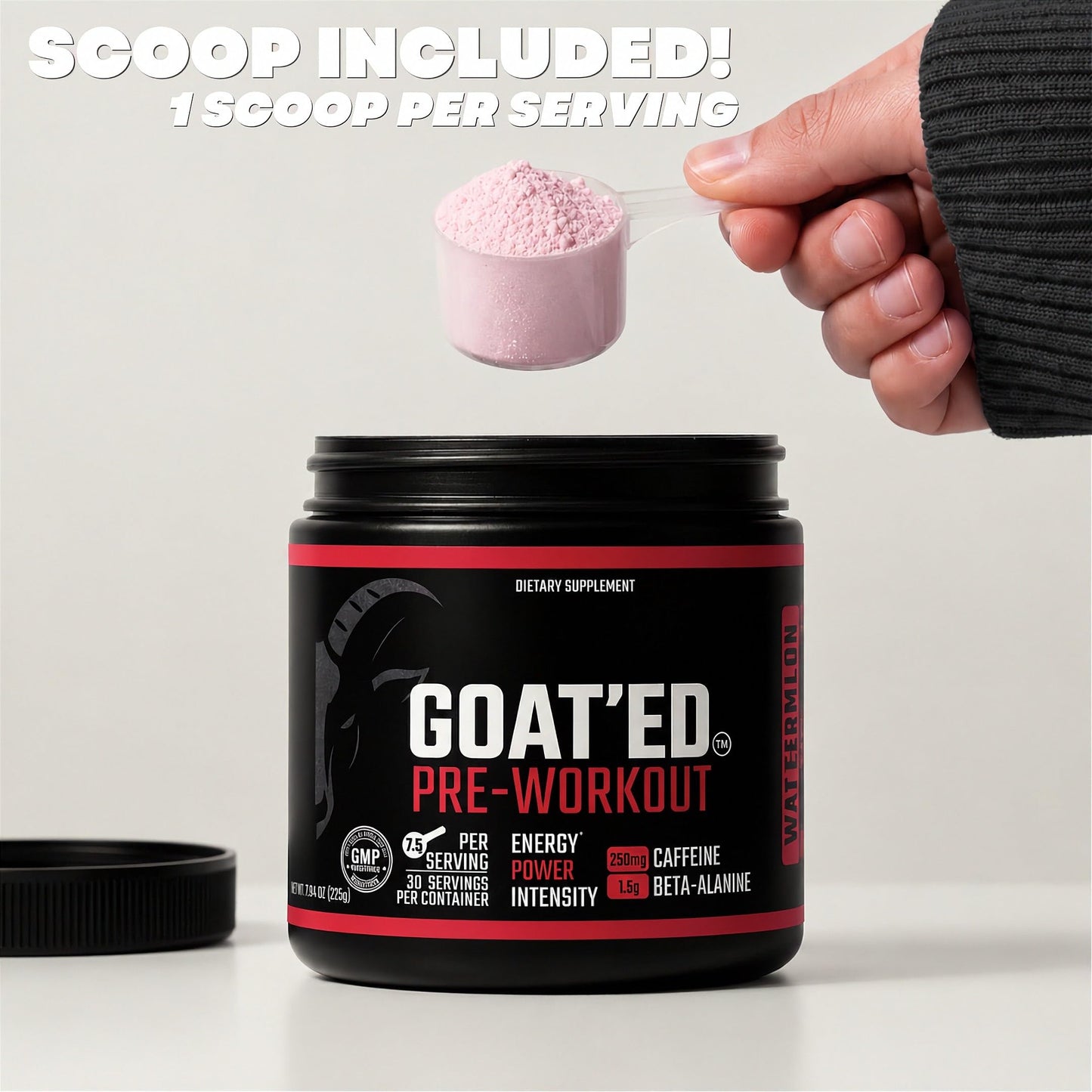 GOAT'ED Pre Workout Powder 7.94 oz, 30 Servings